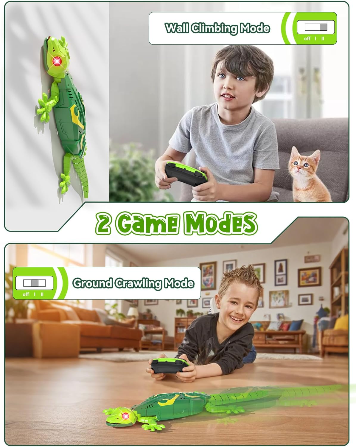 Wall Climbing Lizard,Wall Crawler Gecko Remote Control Car,Floor Ceiling Crawling Electric Lizard Rc Robot Toy,Easter Basket Stuffers Birthday Gifts Cool Toys for 3 4 5 6 7 8 9 10+ Yrs Old Boys Girls