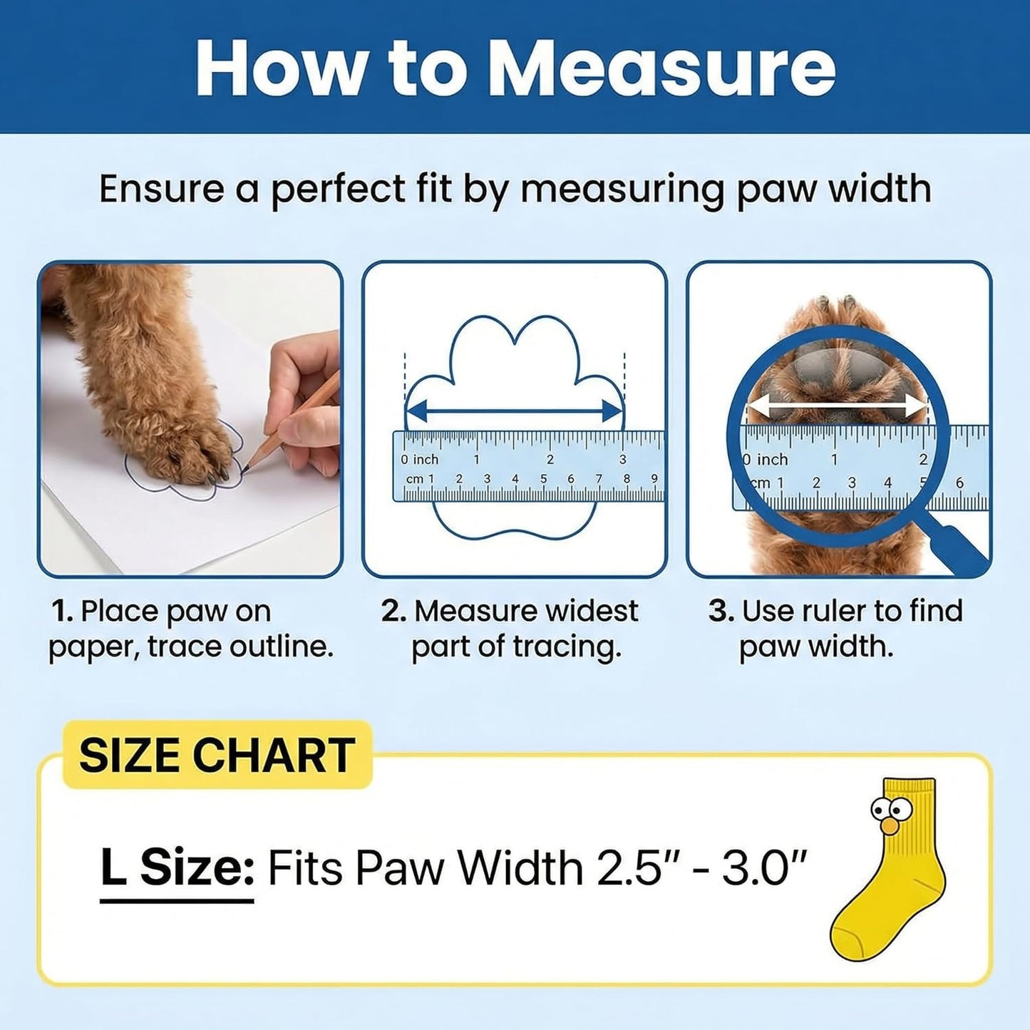 Dog Socks & Owner Matching Set, Anti Slip Dog Booties with Adjustable Straps, Paw Protectors for Hardwood Floors, Traction Control for Senior Dogs, Stop Licking, Indoor & Winter Usage (2 Pairs)
