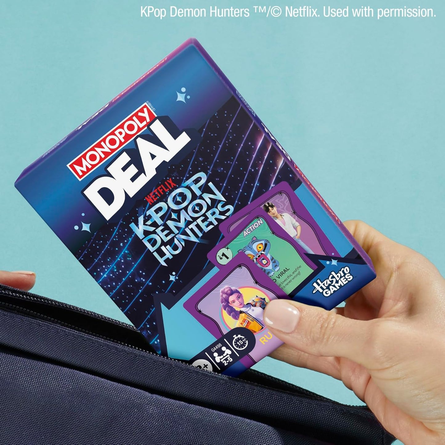 Monopoly Deal: Kpop Demon Hunters Card Game | Family Games for Kids, Tweens, Teens, and Adults | 2-5 Players | 15 mins. | Easter Gifts for Boys and Girls, Ages 8+