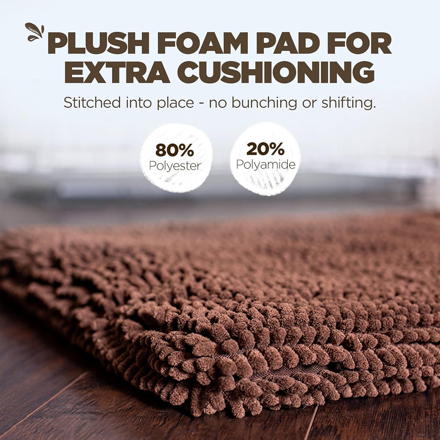 Soggy Doggy Crate Mate Dog Bed - Microfiber Chenille Mat, Travel Bed for Dog - Ultra-Absorbent Kennel Plush Pad (Chocolate Brown, Large 23” x 36”)