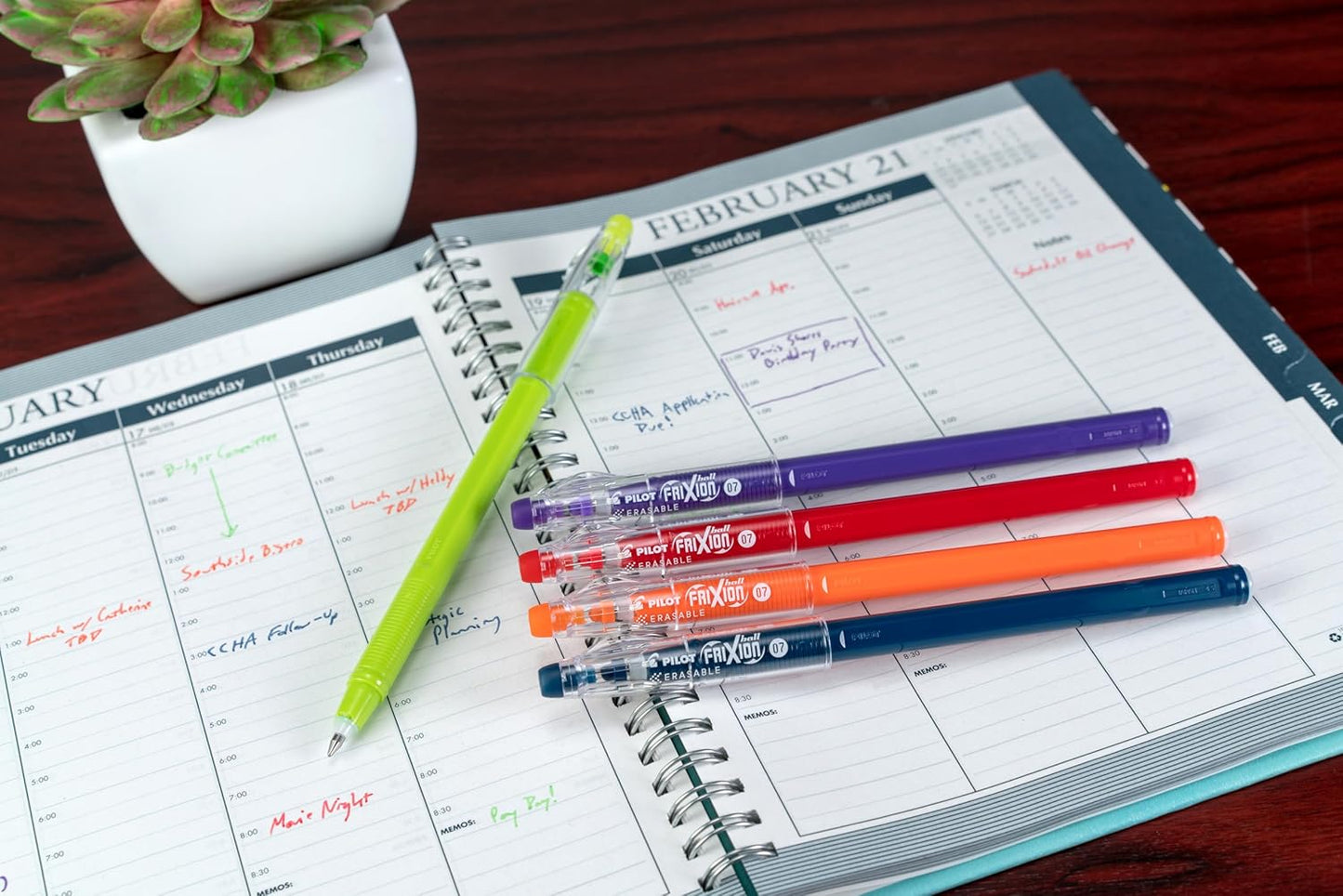 Pilot Frixion ColorSticks Erasable Gel Ink Pens, Fine Point (0.7mm), Assorted, 10 Count (32454)
