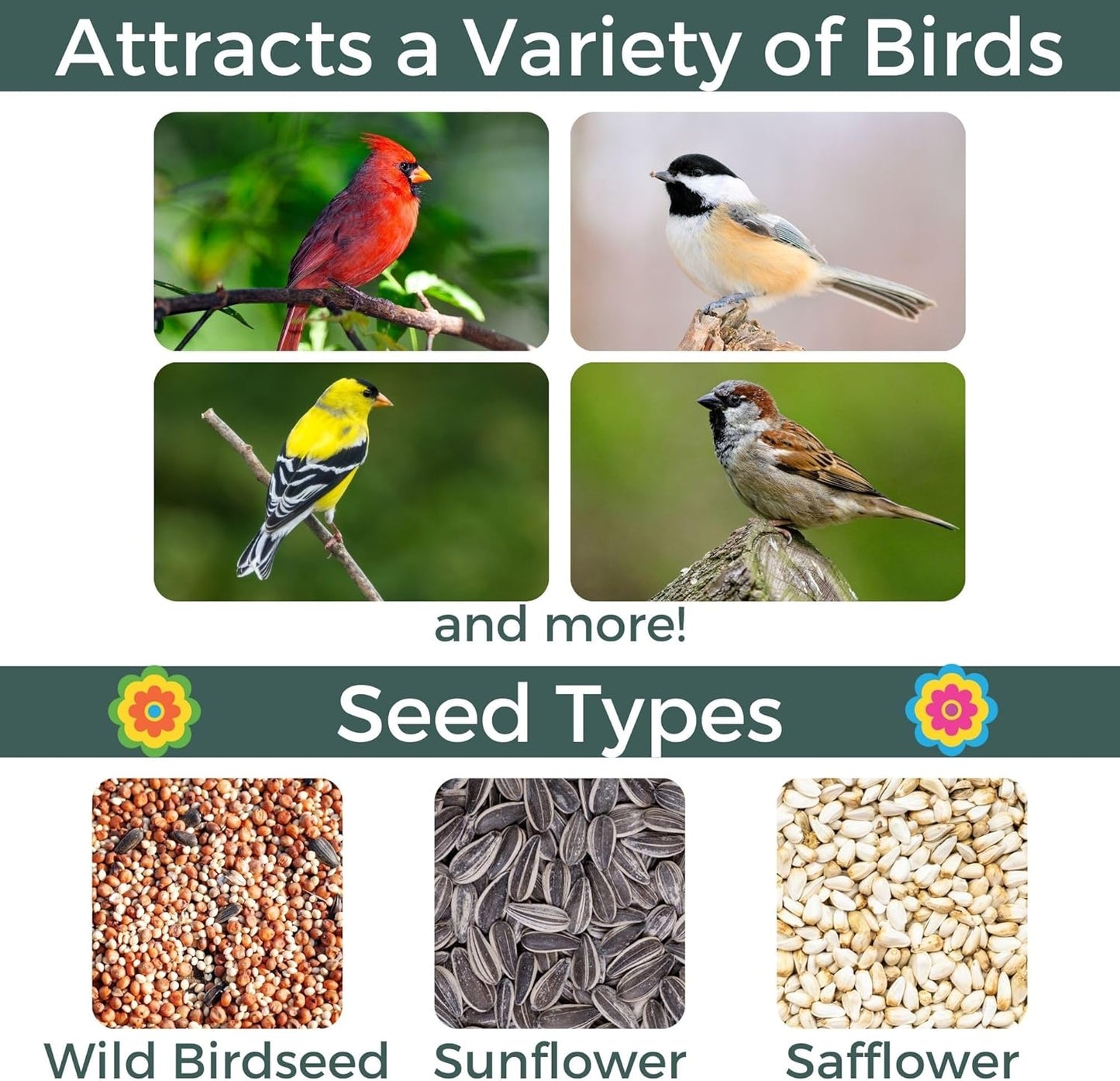 North States Village Collection - Fiesta Red Cottage Bird Feeder: Hanging Bird Feeder for Outdoors, Holds 5 Pounds of Seed