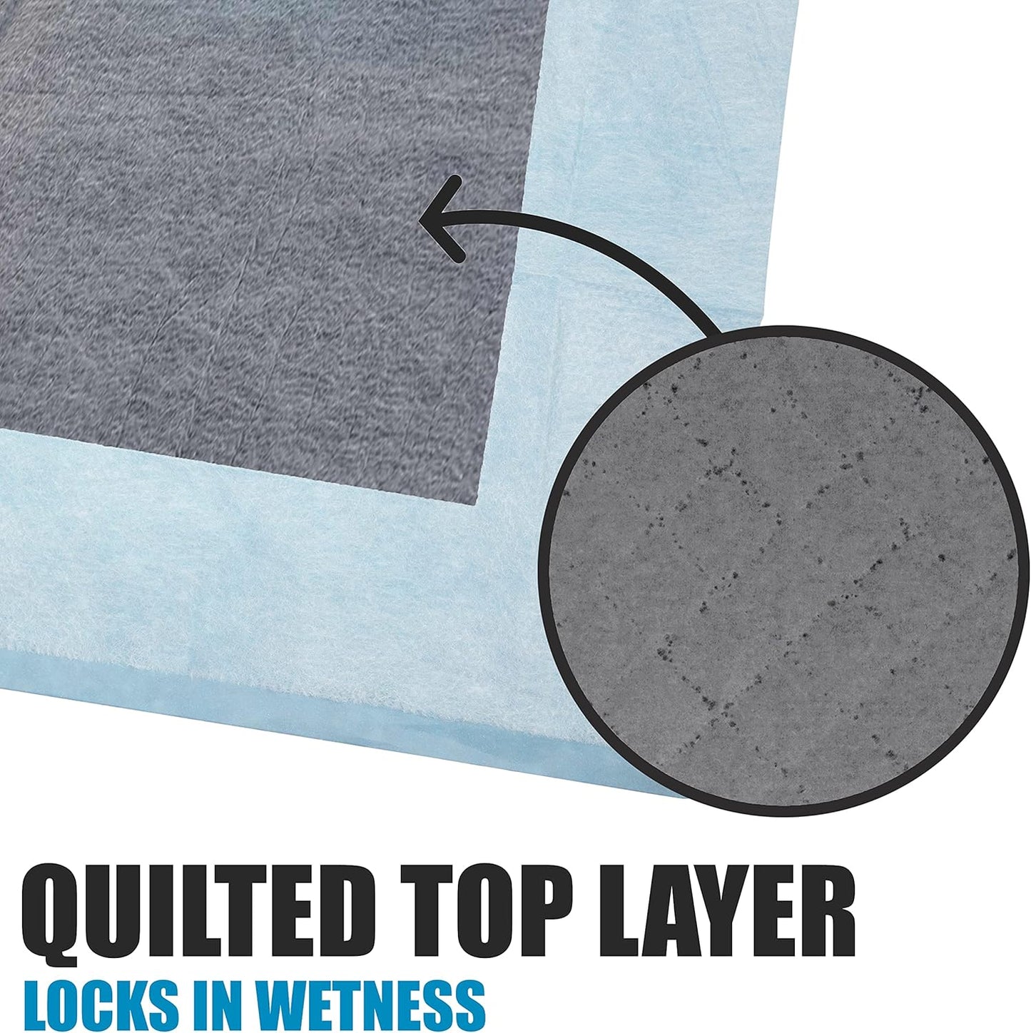 BV Charcoal Puppy Pads XL 40 Count 34"x28" - Leak-Proof Pee Pads for Dogs with 6-Layer Absorbent Design & Built-in Attractant - Dog Pad Extra Large with Charcoal for Odor Control - for Large Dogs