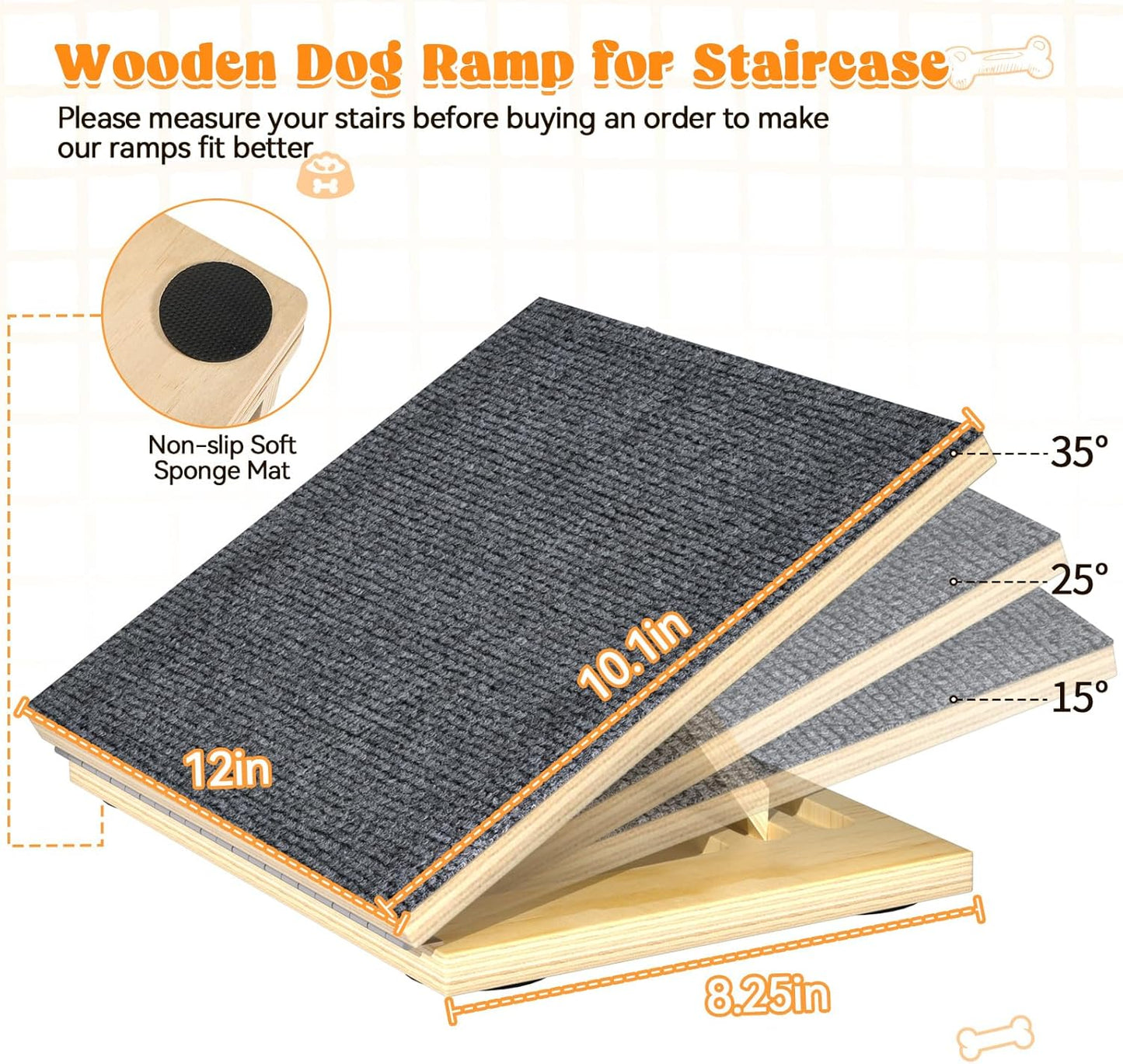 TNELTUEB Upgraded Dog Ramps for Stairs (5)