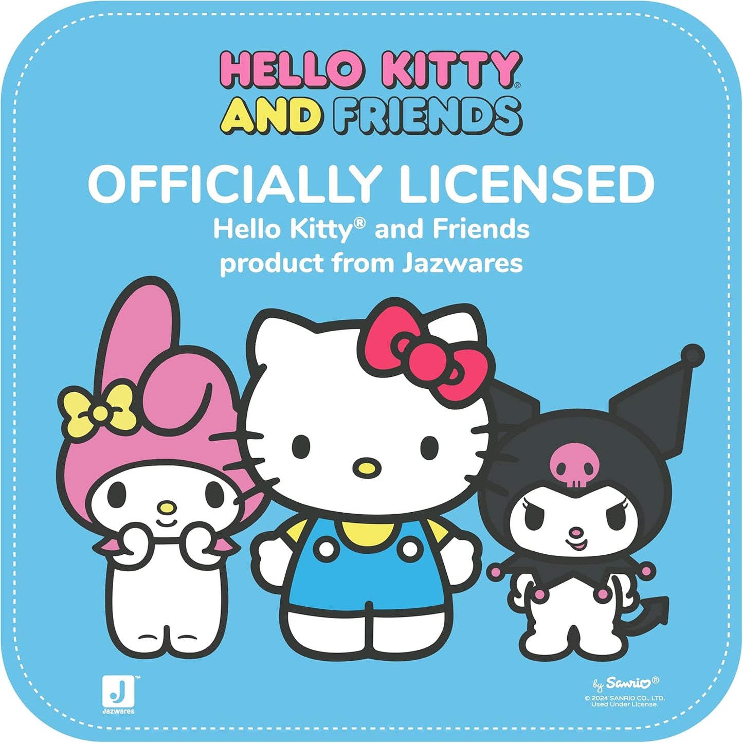 Hello Kitty and Friends Hello Kitty Pet Bed - Pet Bolster Bed with Character Design and Machine Washable Removable Insert - Medium Pet Bed
