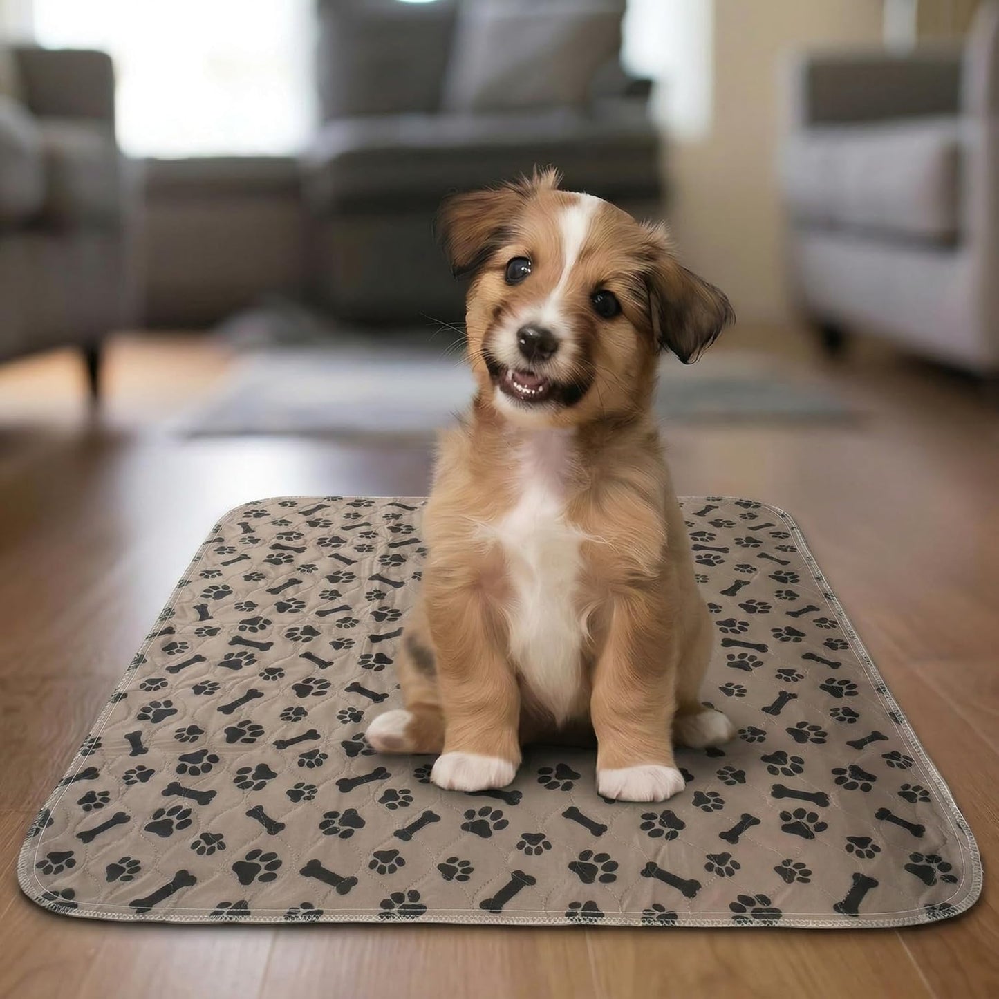 Washable Puppy Pee Pads with Pheromone Attraction – Reusable Dog Pee Pad, Waterproof Non-Slip Training Pad for Indoor Use, Crates & Apartments, 29 × 25 in