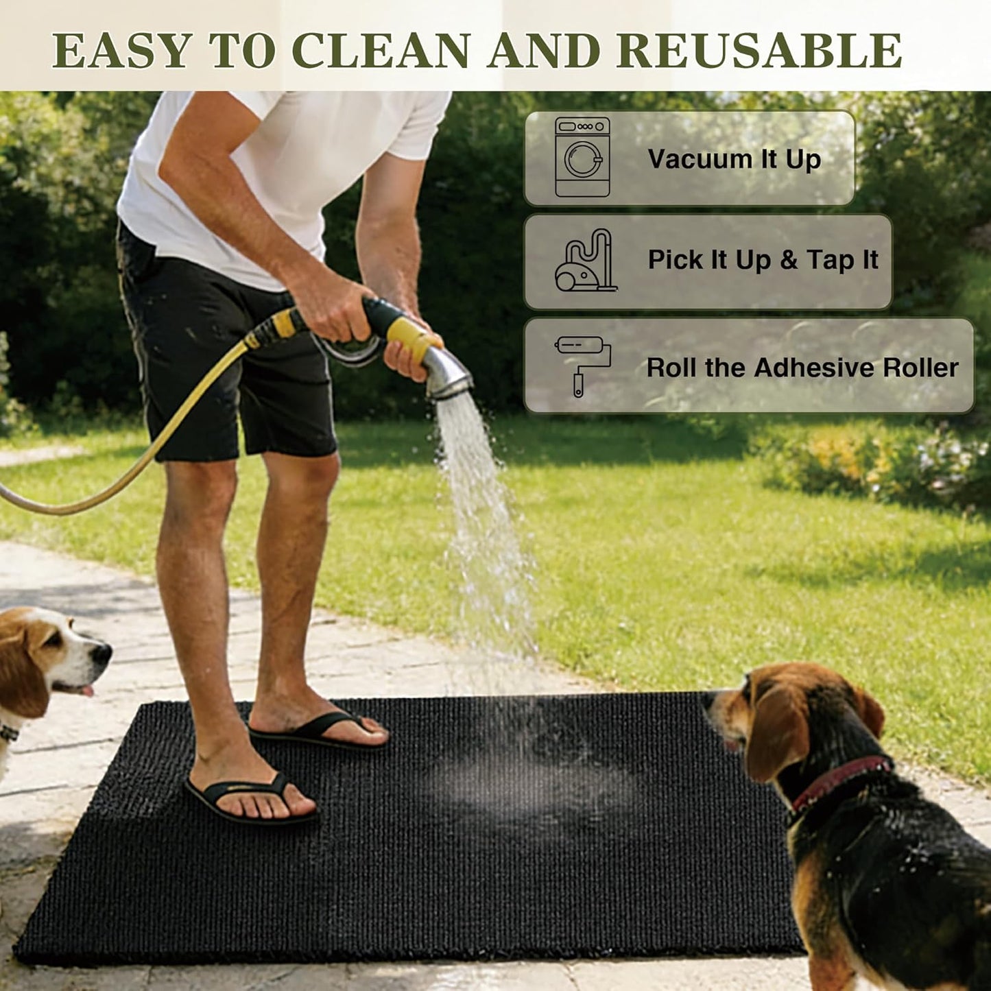 Mat for Under Dog Crate Washable Dog Crate Mat Pet Mats for Floor Waterproof Dog Mat Non-Slip Pads for Kennel Training Protect Floors (47" x 31.5" x 0.22")