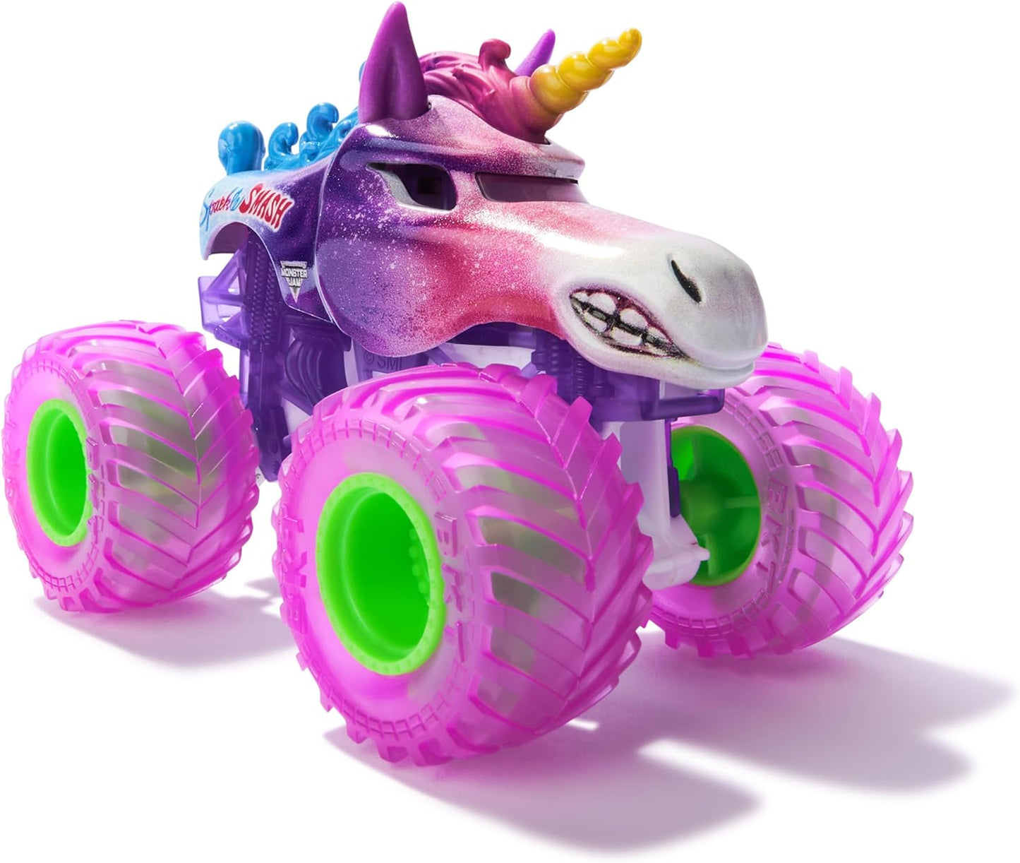 Monster Jam, Official Sparkle Smash Monster Truck, Die-Cast Vehicle, 1:64 Scale, Kids Toys for Boys Ages 3 and up