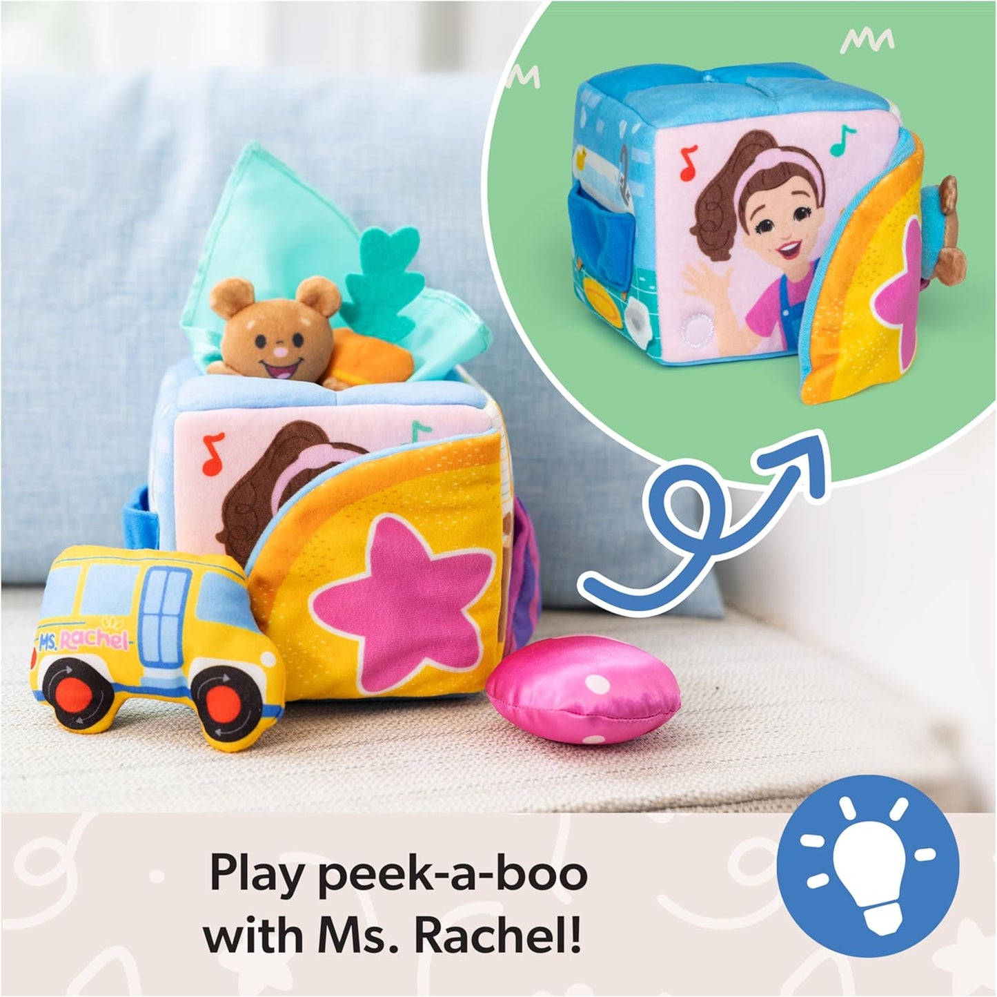 Ms. Rachel Official Surprise Learning Box, Educational Toys with Stuffed Animals, Sensory Toys & Activities for Babies, Toddler Toys for Girls & Boys Ages 3 Months - 2+ Years