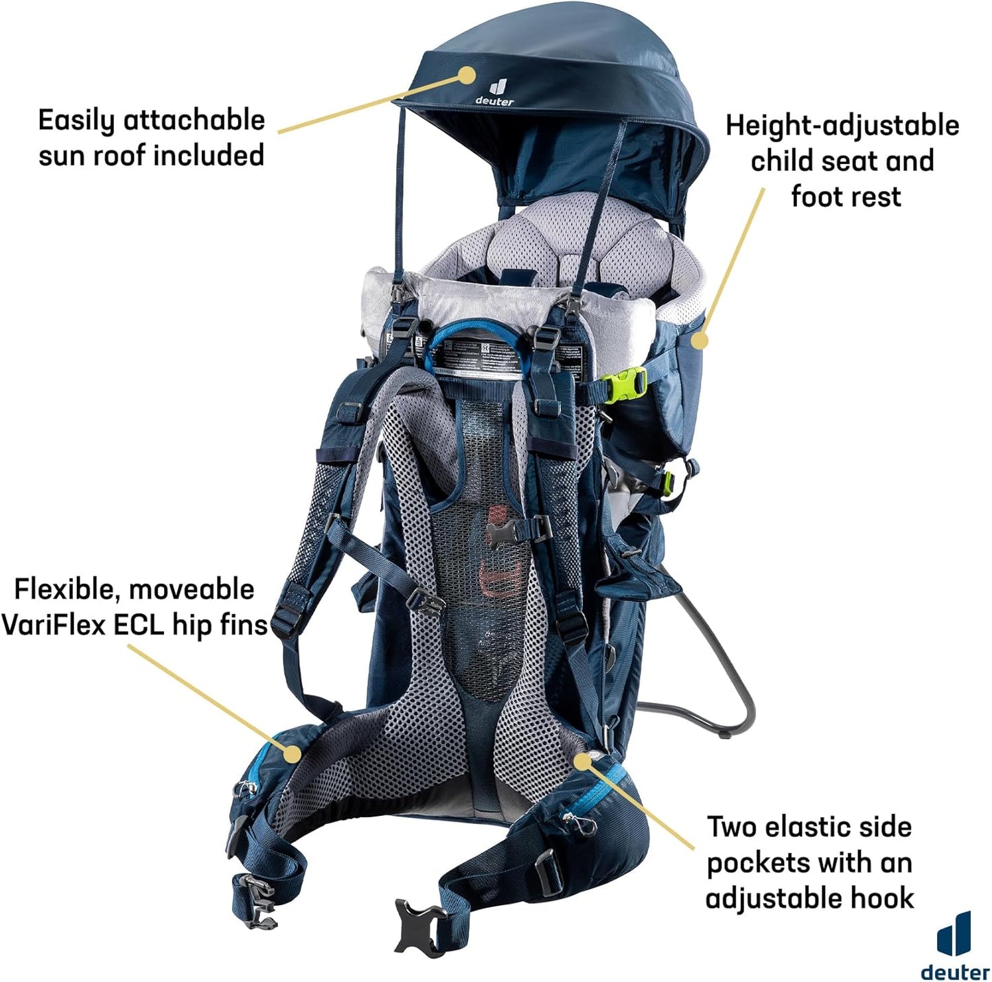 Deuter Kid Comfort Child Carrier and Backpack for Travel & Hiking with Toddlers