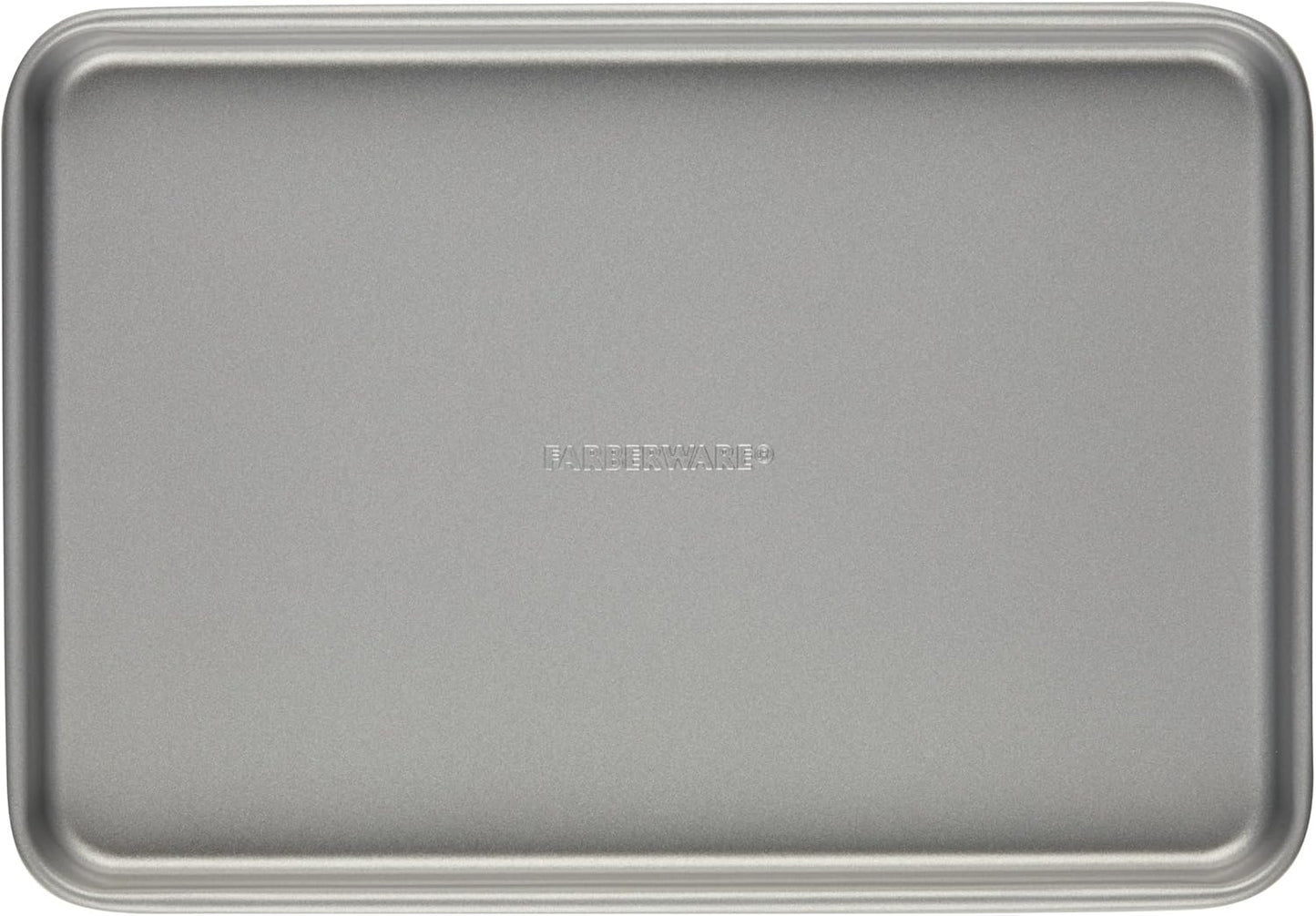Farberware Bakeware Steel Nonstick Toaster Oven Pan Set, 4-Piece Baking Set, Gray