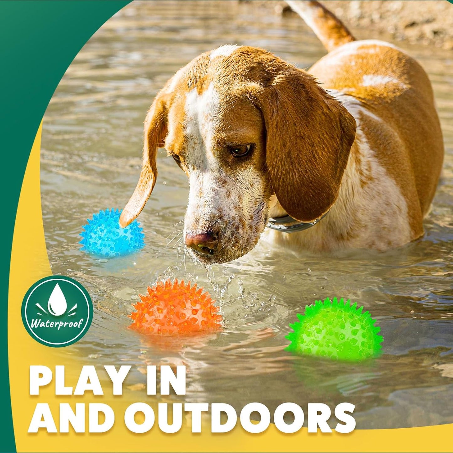 2 Different Functions Interactive Ball for Dogs 2.5” Squeaky Dog Balls Toys and Puppy Teething Chew Toy Balls for Small Dogs for Clean Teeth and Training （5Pcs）
