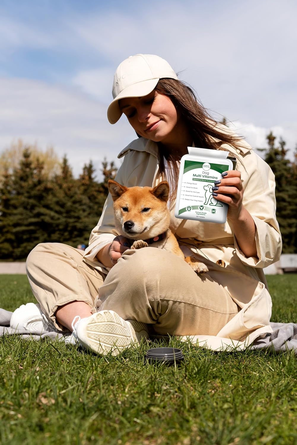22-in-1 Dog Multivitamin | Essential Vitamins A C D3 E K1 + B-Complex, Calcium, Zinc & Iron | Chicken Flavored Tablets | Immune, Bone, Joint & Coat Support | UK GMP Certified | 120 Count
