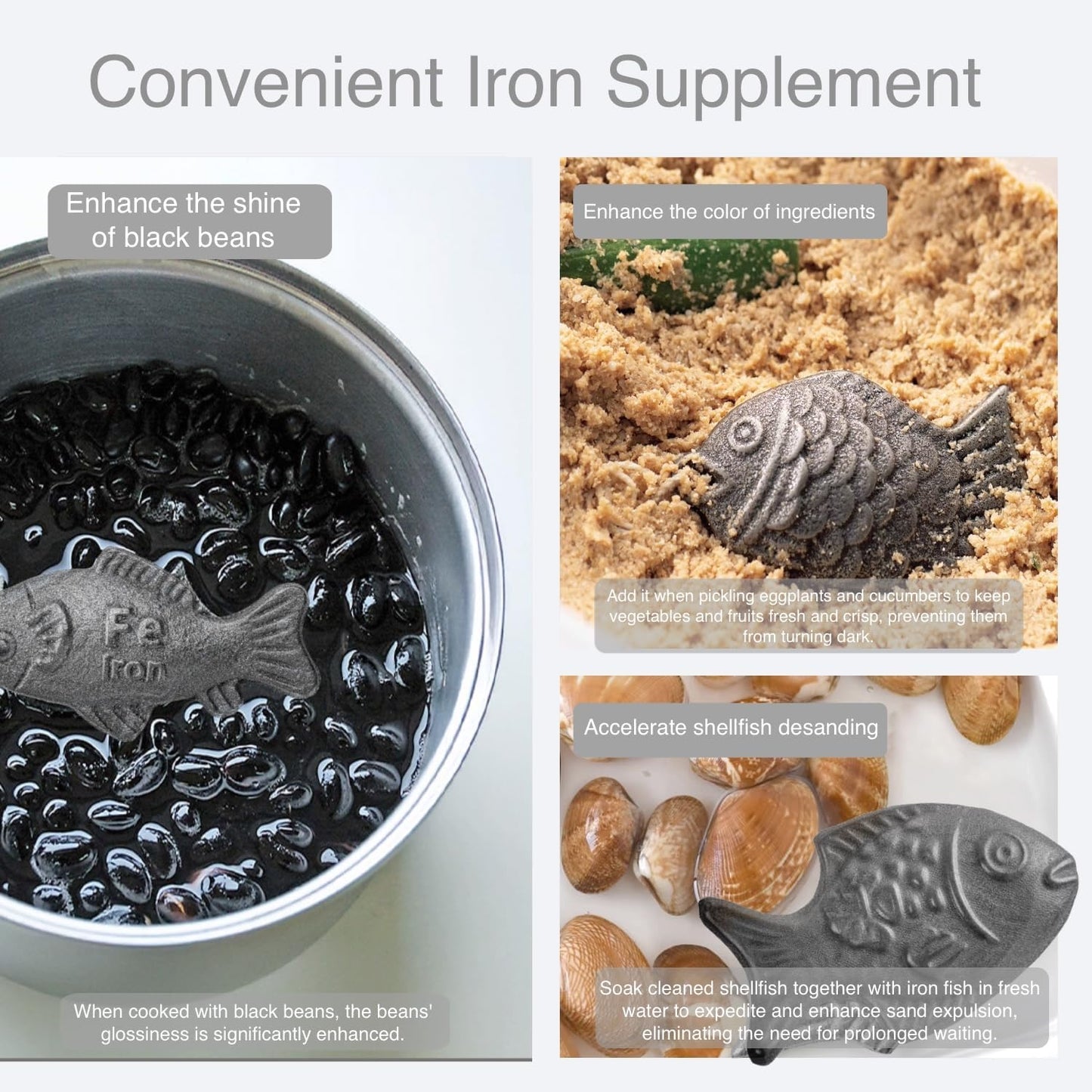 Iron Fish for Cooking& Deficiency | Natural Source of Fe | Safe Cooking Tool| Add Fe to Food and Water| Reduces Risk of Iron Deficiency for Vegans & People (1)