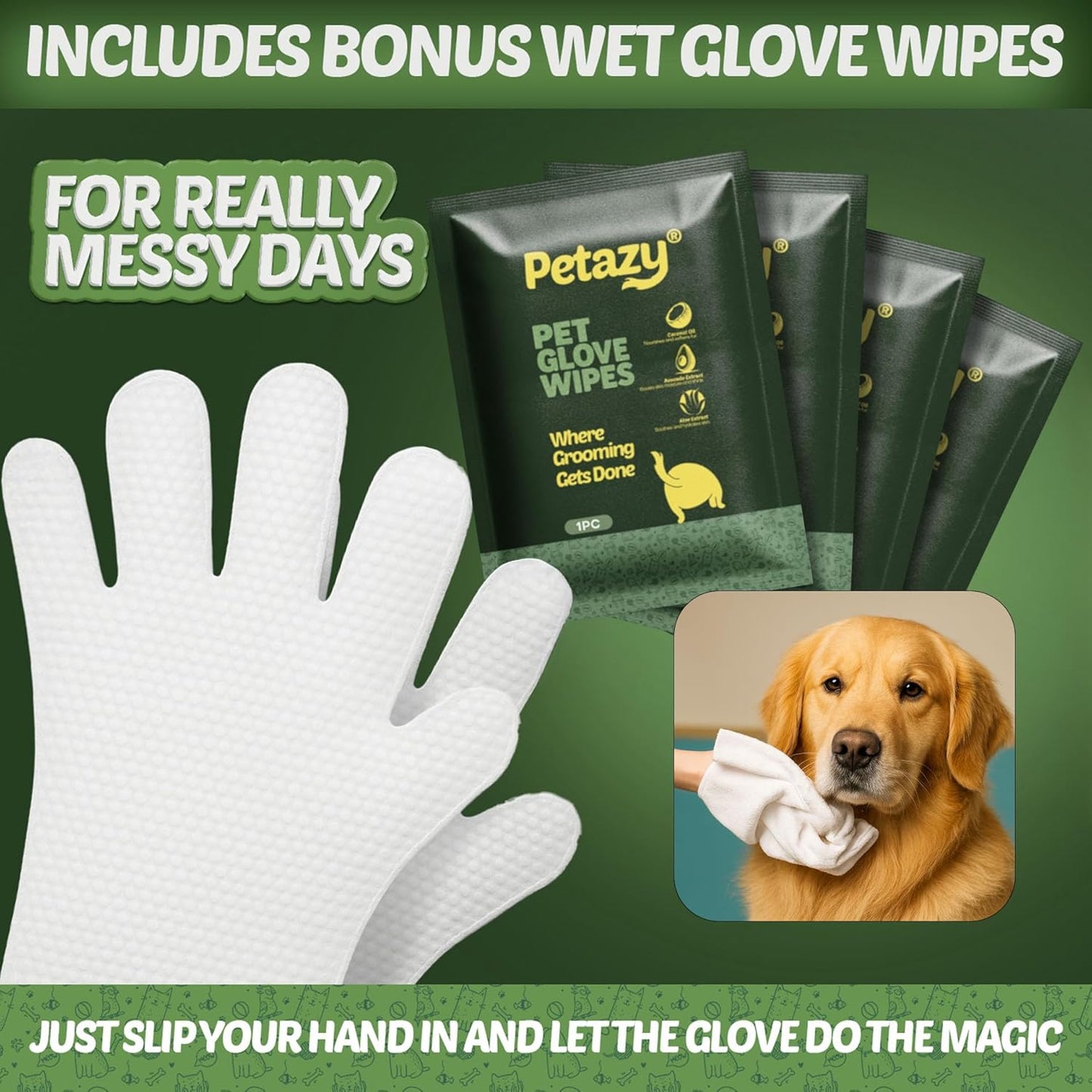Pet Wipes for Dogs and Cats – Hypoallergenic Dog Wipes for Cleaning & Deodorizing Paws and Butt, Grooming & Hydrating Body, Ears and Face, Lavender Scent, 400 Pack
