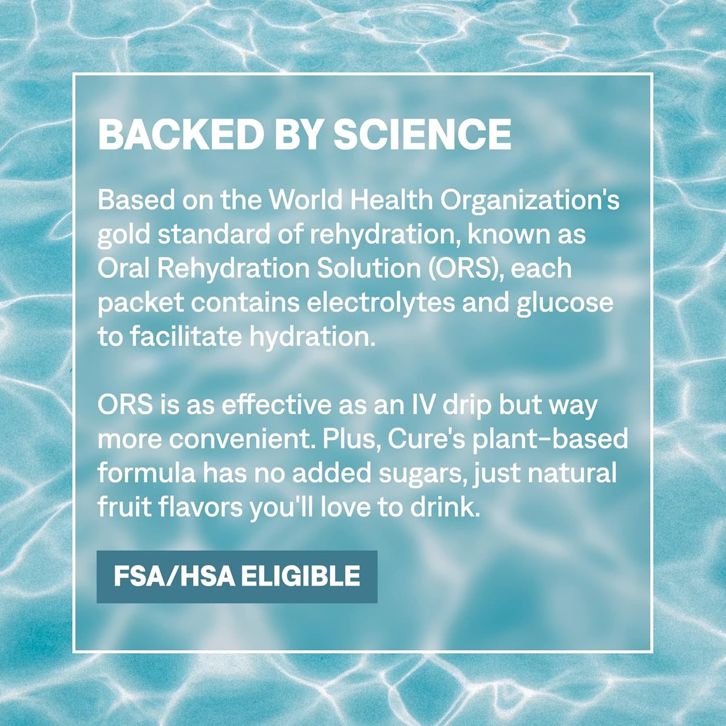 Cure Hydration | Plant-Based Electrolyte Drink Mix | No Added Sugar | FSA-HSA | Dehydration Relief Powder Made with Coconut Water | Non-GMO | Vegan | Pouch of 14 Packets - Berry Pomegranate