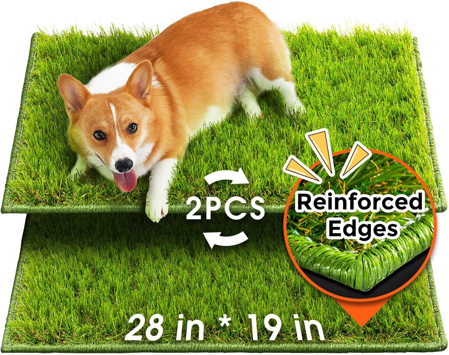 Hompet Artificial Dog Grass Pad for Dogs, 28"x19", Easy to Clean with Drainage Holes