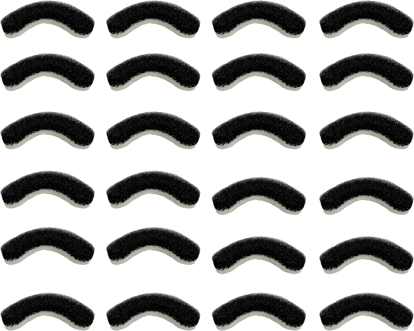 NISPIRA WF050 WF100 WF210 Filter Replacement for NPET Cat Dog Drinking Water Fountain Plastic & Stainless Stee Arc-Shaped, 24 Packs