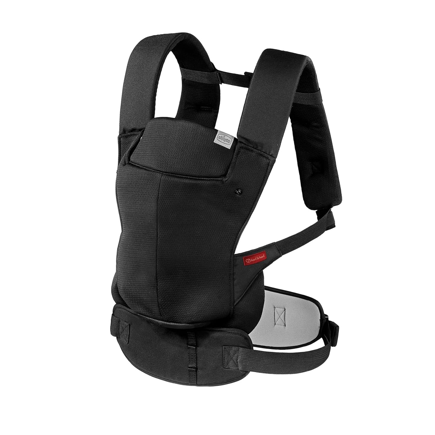 Chicco SnugSupport 4-in-1 Infant Carrier, Front and Back Carry Positions, Infant Backpack, Baby Carrier Newborn to Toddler, for Infants 7.5-33 lbs., Black/Black