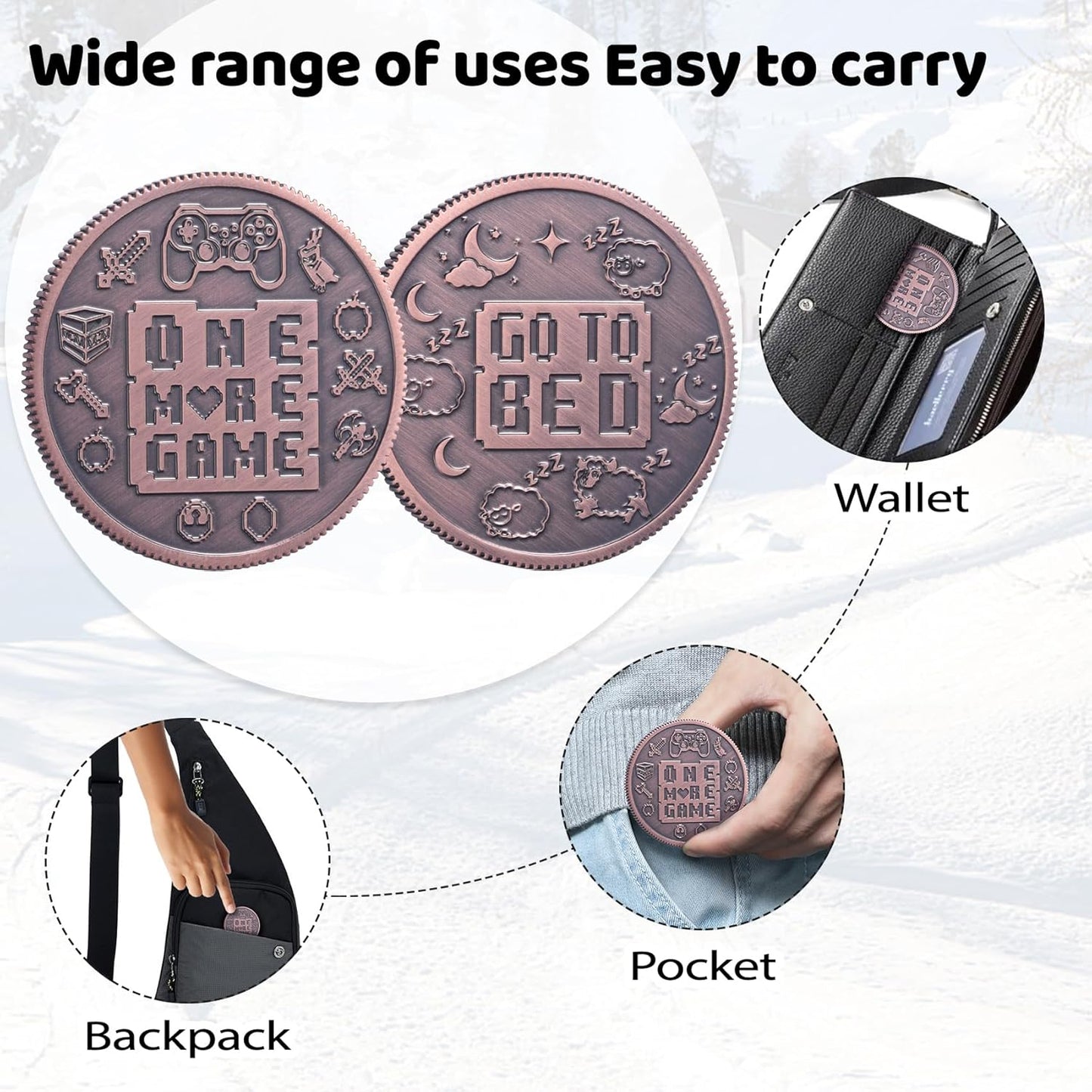 Ultimate Gamer Gift for Men - Double Sided Decision Maker Coin for Boyfriend, Husband & Gamers | Stress-Relieving Gaming Accessories for Birthday, Christmas & Valentines Day, Gamer Stocking Stuffer