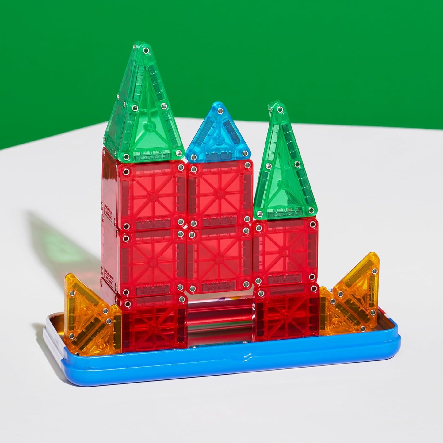 Magna-Tiles microMAGS 26-Piece Travel Magnetic Construction Set – Bold Colors, The Original Magnetic Building Brand