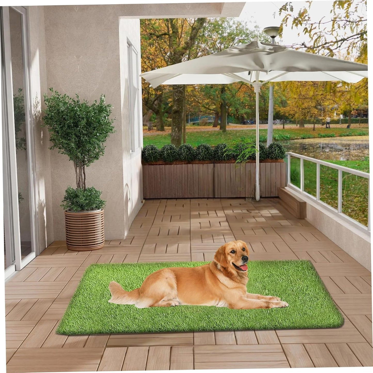 18x30 Inch Artificial Grass Dog Pee Pad Reusable Turf Rug for Front Door Patio