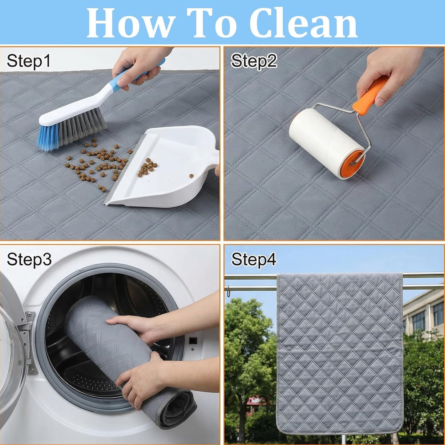 6 PCS 28 X 14 Inch Guinea Pig Cage Liners, Guinea Pig Pee Pads Reusable Rabbit Cage Liner Washable Super Absorbent Anti Slip Bunny Mat for Small Animals, Rabbits, Hamsters, Chinchillas