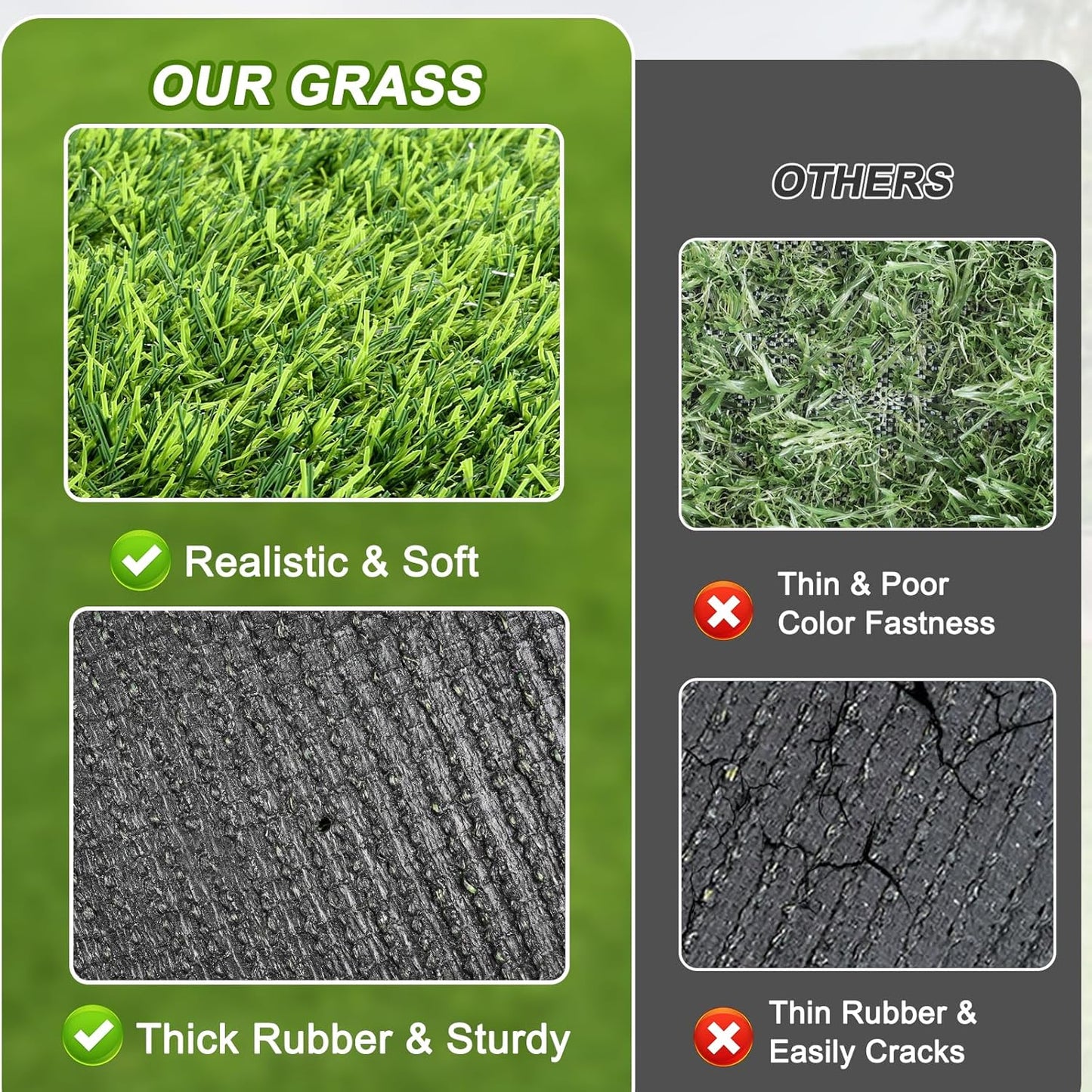 Artificial Grass Mat, Dog Grass Pee Pads, Fake Grass Pad for Pets Potty Training, Soft Grass Rug, Grass Doormat with Drainage Holes, Pet Turf for Indoor Outdoor Use, Washable(15.7''*31.5'')