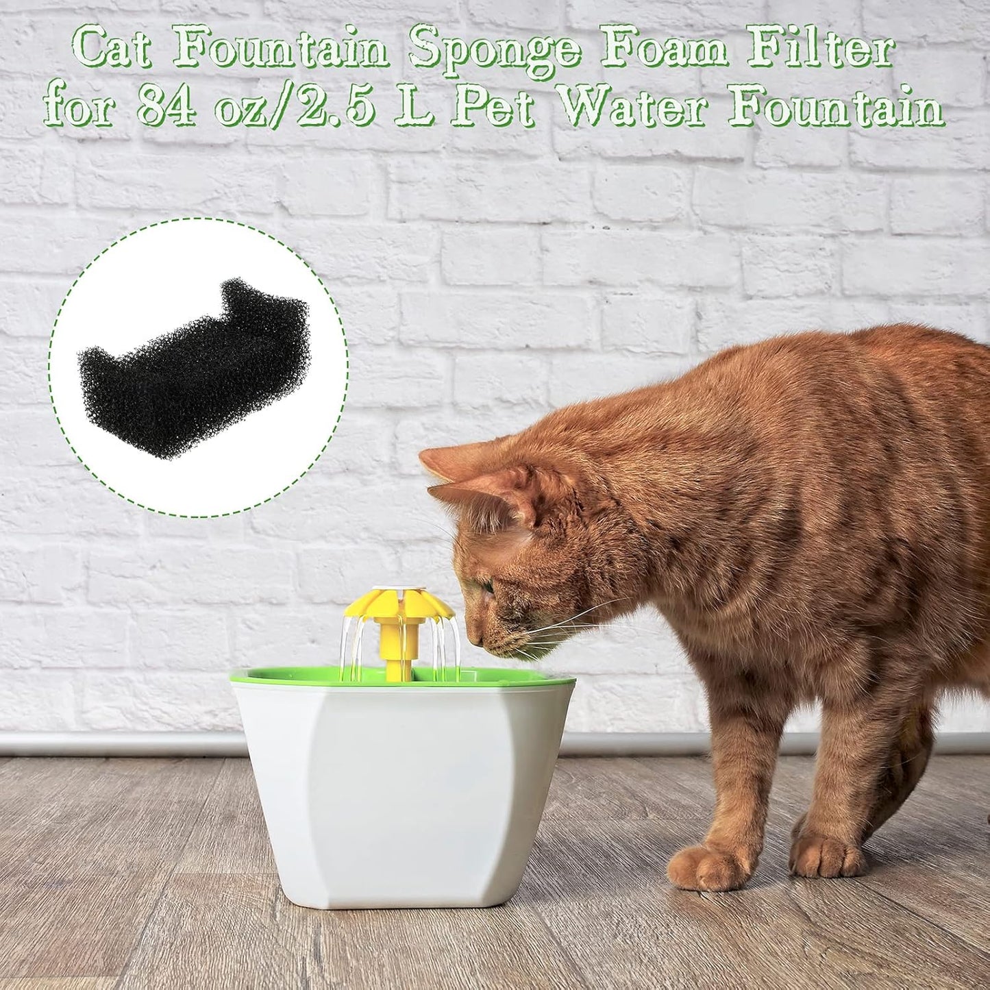 Outus Sponge Filter for Cat Water Fountain Replacement Pet Drinking Sponge Foam Filter for Pet Dog Fountain (8 Pieces)