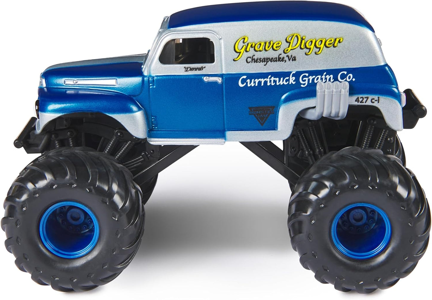 Monster Jam, Official Grave Digger Monster Truck, Currituck Grain Co Collector Die-Cast Vehicle, 1:24 Scale, Kids Toys for Boys and Girls Ages 3 and up