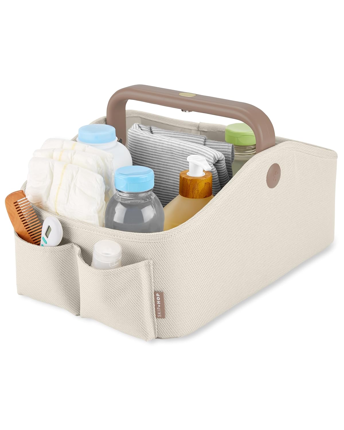 Skip Hop Diaper Caddy Organizer with Touch Sensor Night Light Nursery Style Oat