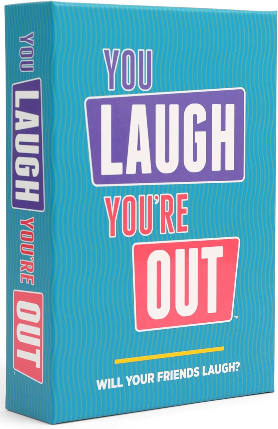 You Laugh You're Out [A Party Game with Hilarious Charades Family Card Games for Adults & Teens, 125 Prompt Cards Fun for Family Game Nights, Easter Basket Stuffers, Gatherings, & Parties Ages 14+]