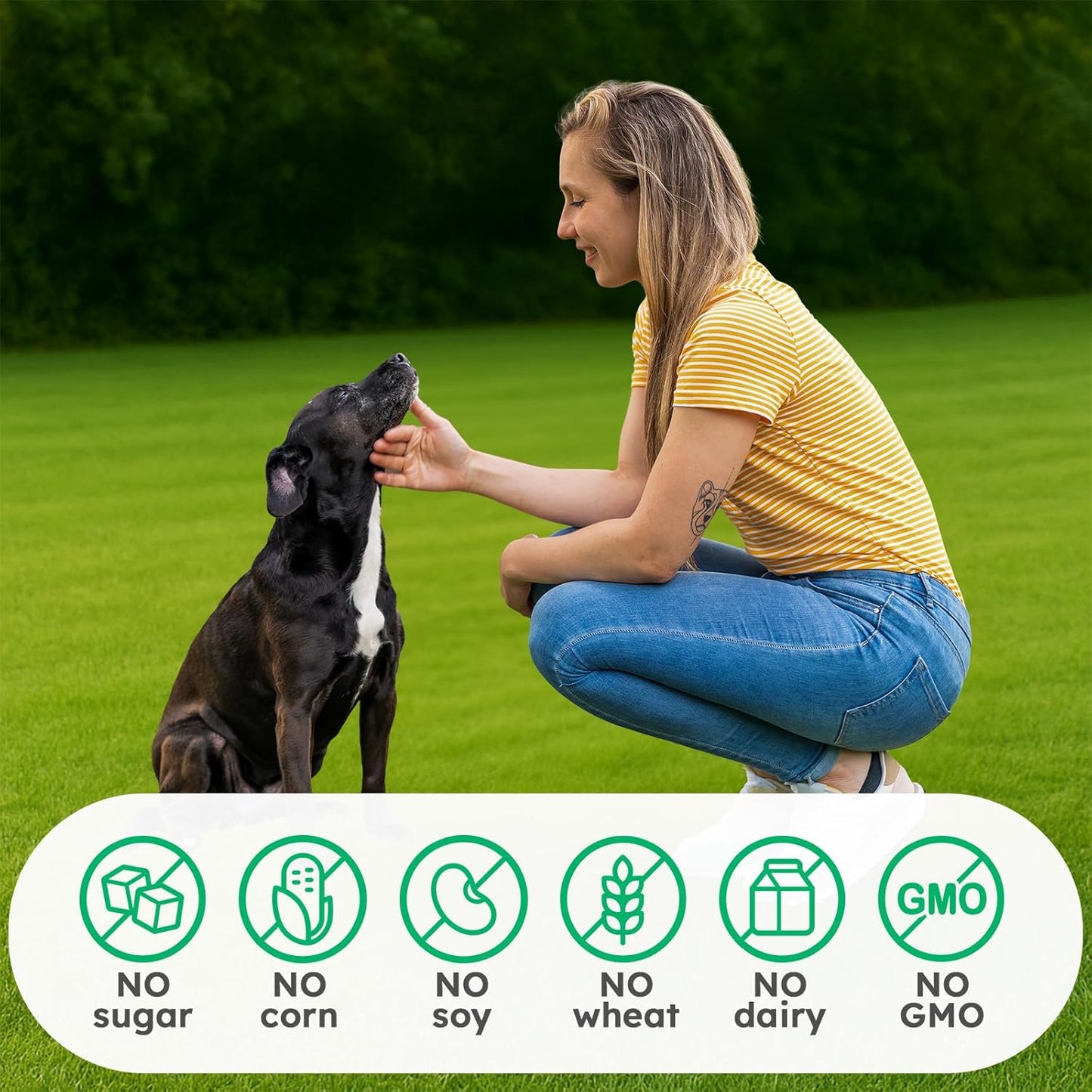 Dog Urine Neutralizer for Lawn - 150 Chews - Advanced Green Grass Dog Chews - Canine Pee Grass Saver - Green Lawn Treats with Natural Ingredients & Digestive Enzymes - Beef