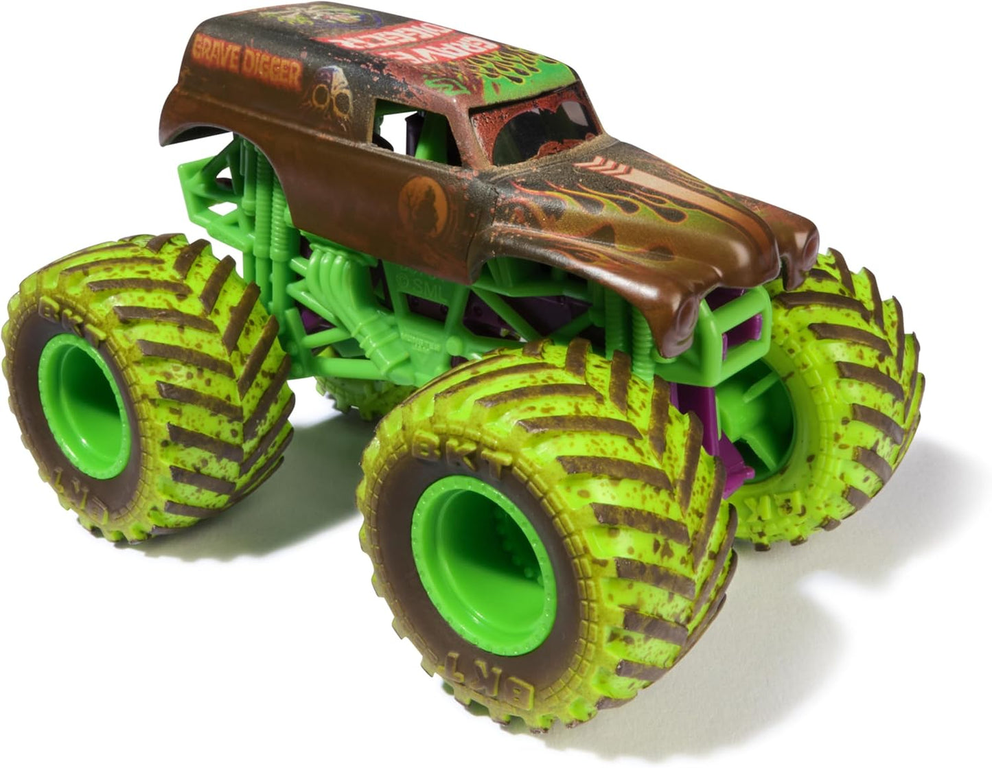 Monster Jam Mud Blasters, Grave Digger and Megalodon Color Changing Trucks 2-Pack, 1:64 Die Cast Vehicle, Kids Toys for Boys and Girls 3 and Up