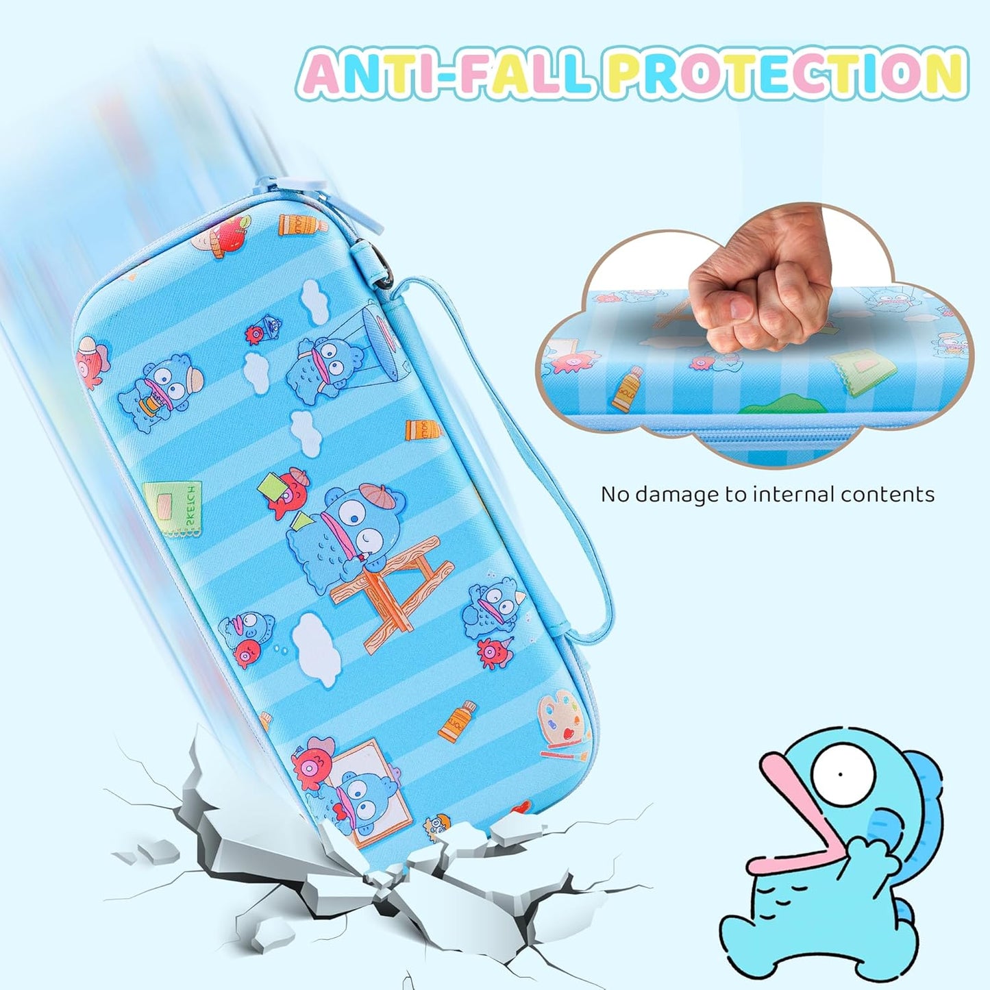 HYPERCASE Switch OLED Carrying Case (Blue Fish)