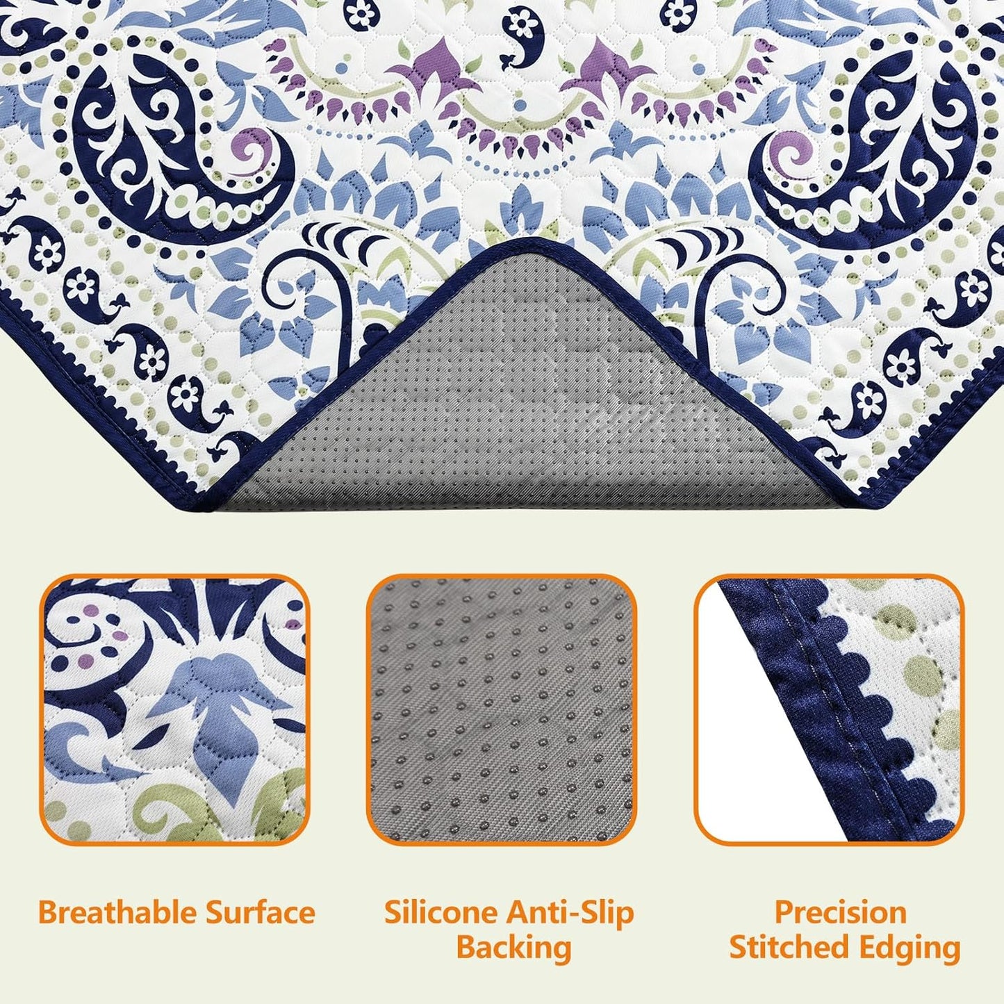 Mozin Washable Pee Pads for Dogs, 2 Pack Super Absorbent Reusable Puppy Pads Waterproof, Leak-Proof & Non-Slip Whelping Pad for Potty Training, Playpens, Crates, Floors, Beds, and Couches 36"x36"