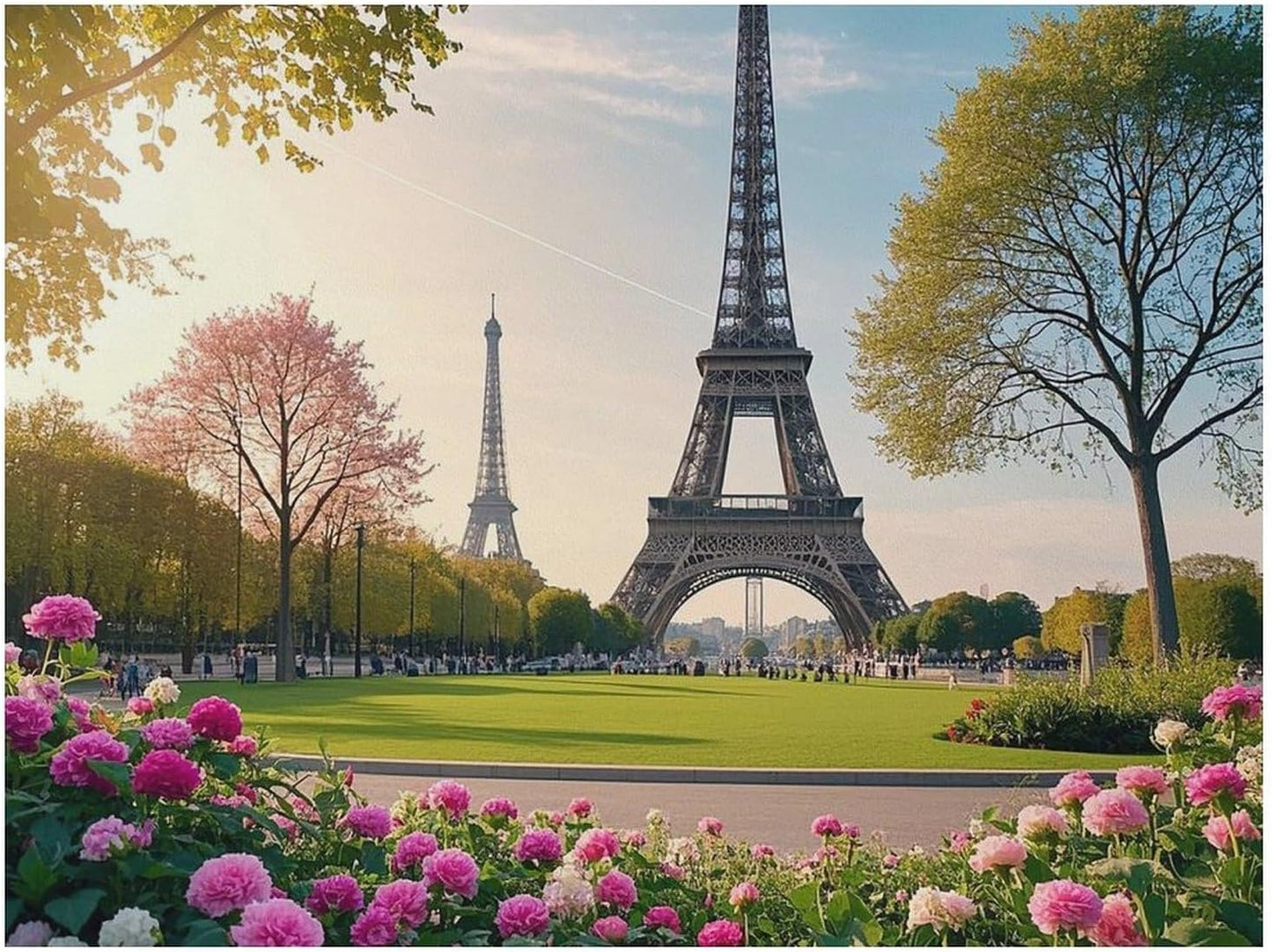 Dog Food Mat Pet Leather Tablecloth Paris Eiffel Towers Flower Pet Feeding Mat Anti-Slip Dog Bowl Mats Absorbent Pet Placemats for Dogs Protect Floor Dogs Pad for Food and Water