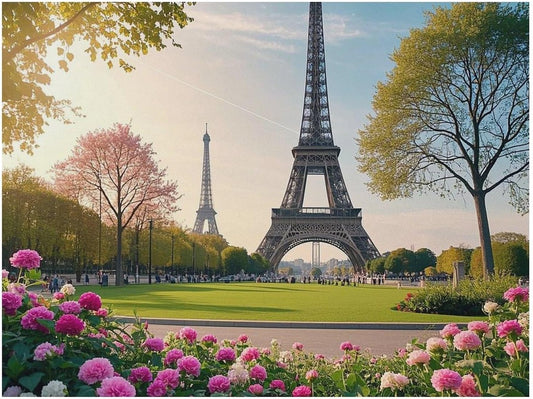 Dog Food Mat Pet Leather Tablecloth Paris Eiffel Towers Flower Pet Feeding Mat Anti-Slip Dog Bowl Mats Absorbent Pet Placemats for Dogs Protect Floor Dogs Pad for Food and Water