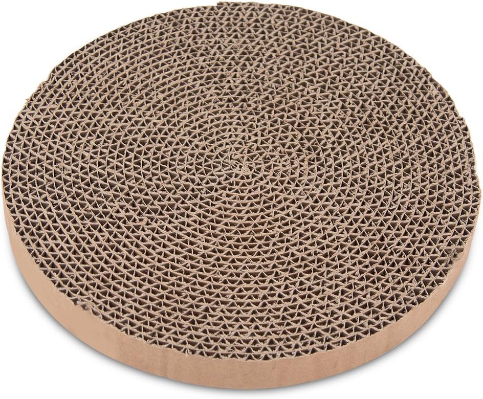 Best Pet Supplies Catify Cat Scratcher, Fun Interactive Scratchers, Posts, Poles, Claw Safe, Furniture Saver Indoor Play Support Natural Cat Behaviors Heavy Duty - 5 Pack Round, 10 x 10"