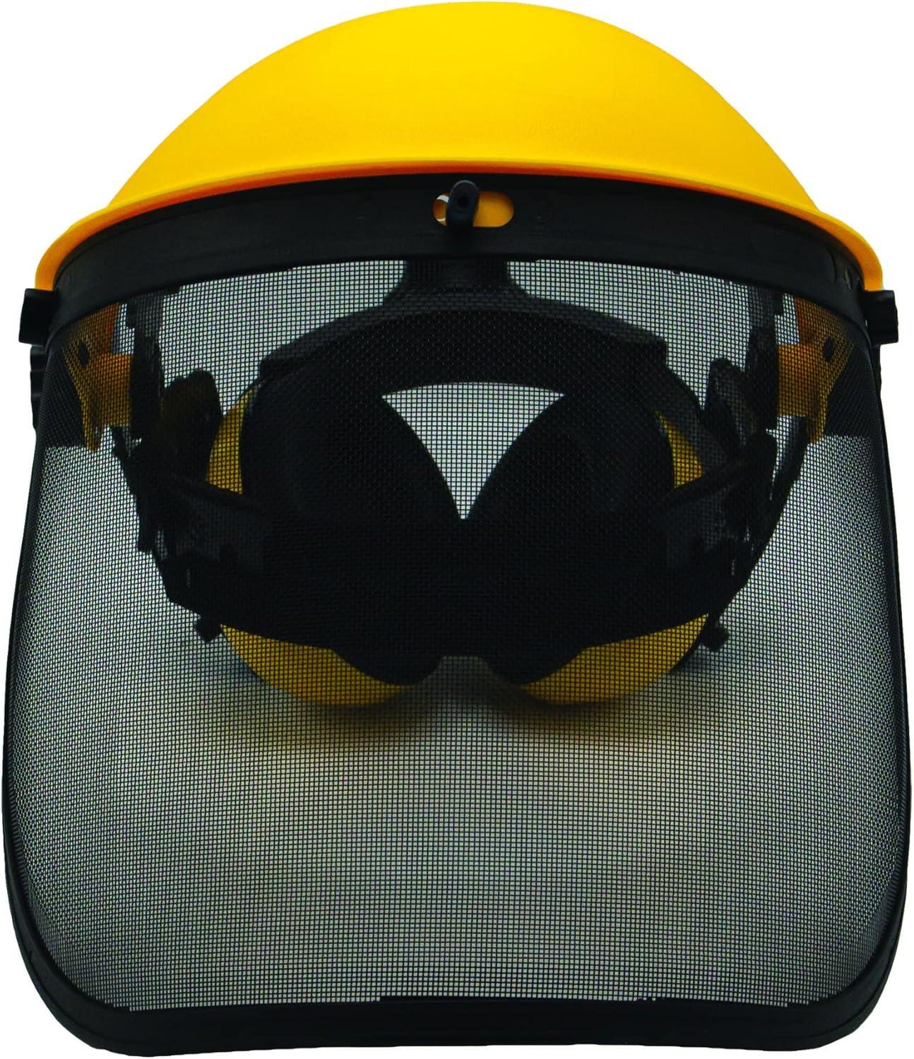 FORESTER Face Protection Equipment Kit - Visor Face Shield Ear Muffs Personal Protective Equipment Safety Gear Landscaping Tools Masks for Construction Workers Yard Work Accessories - Black and Yellow