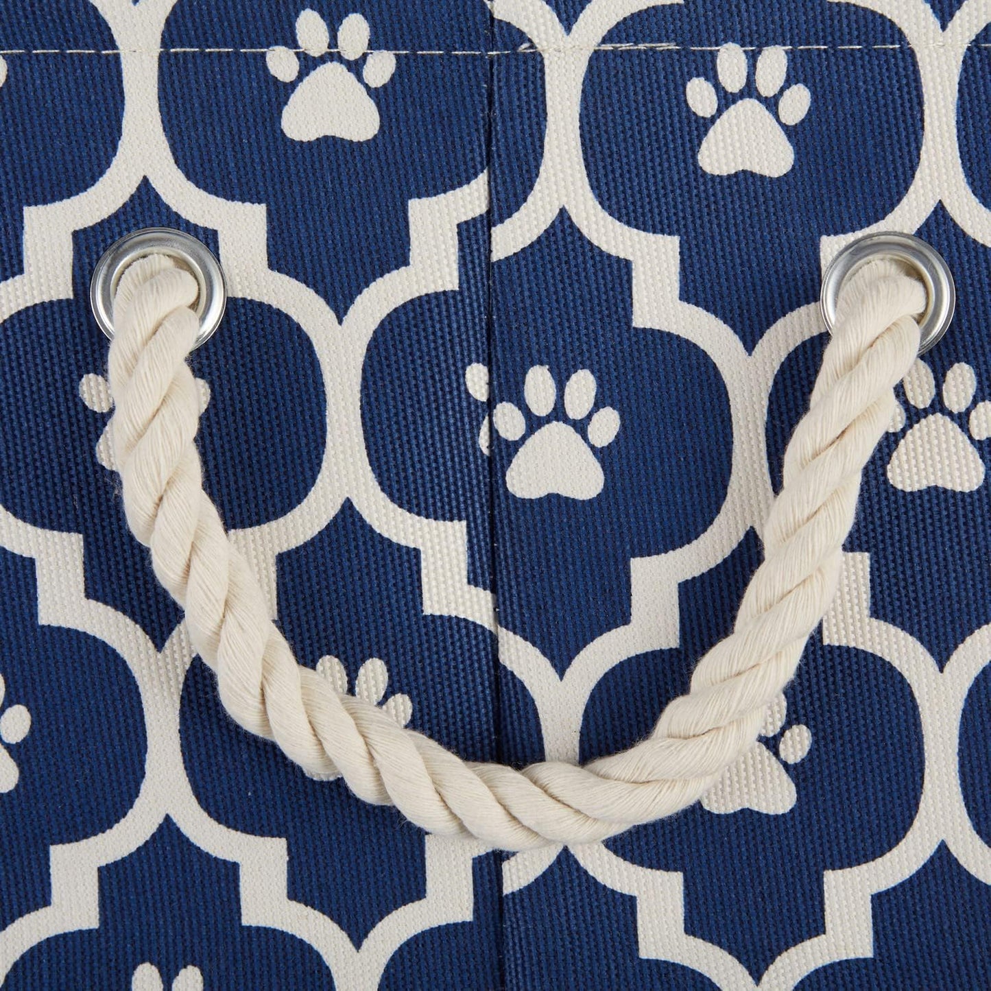 Bone Dry Pet Storage Collection Lattice Paw Print, Nautical Blue, Large Rectangle