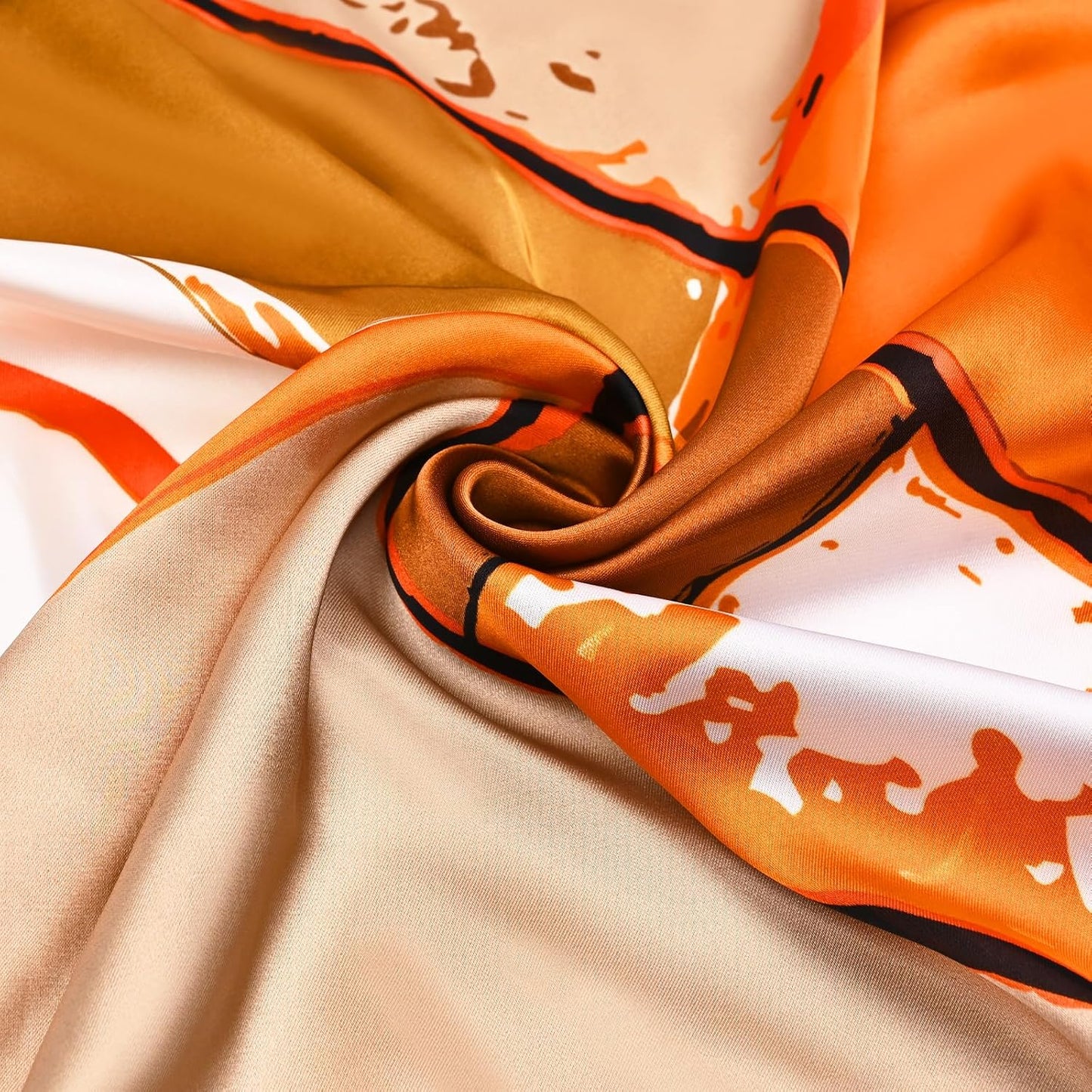 FINIZO Mulberry Silk Feeling Long Scarf for Women Large Shawls for Headscarf and Neck Sunscreen Shawls