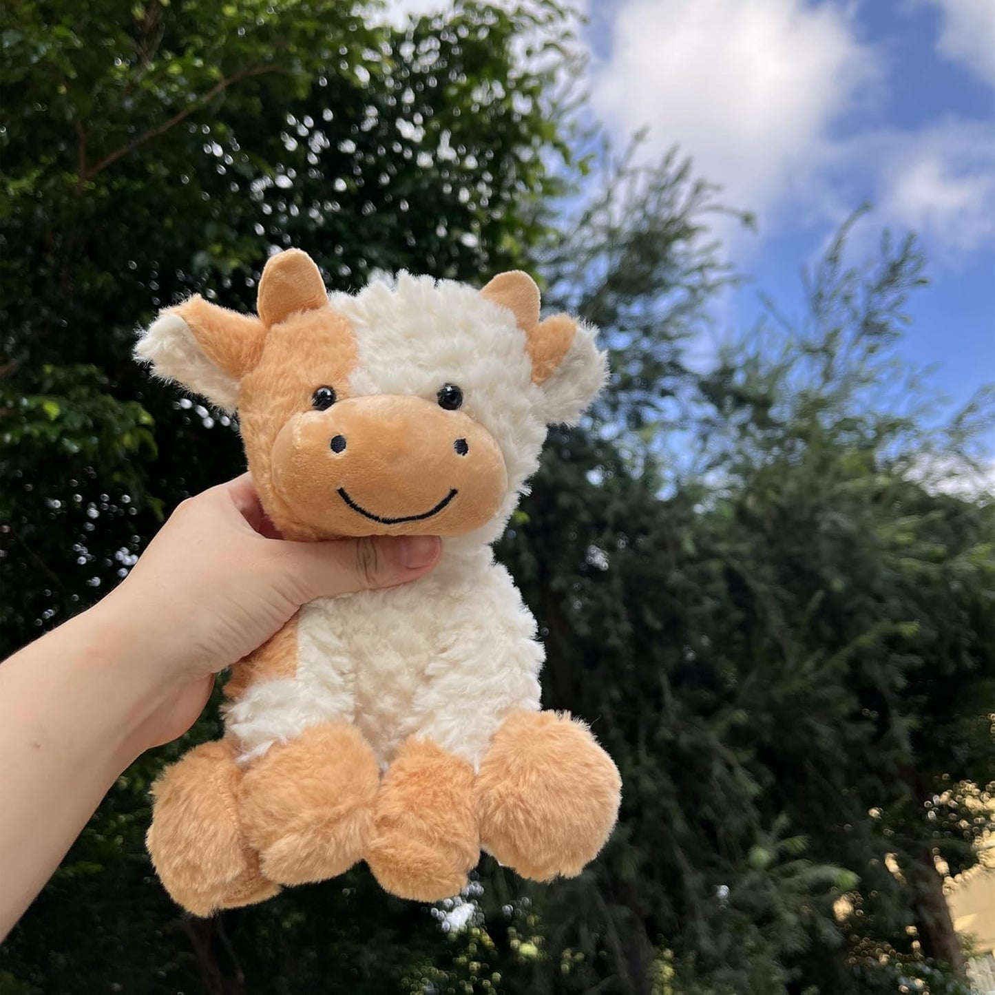 Cow Stuffed Animals, 9 inch Cute Plush Toy Doll for Kids Boys Girls Women (Brown)