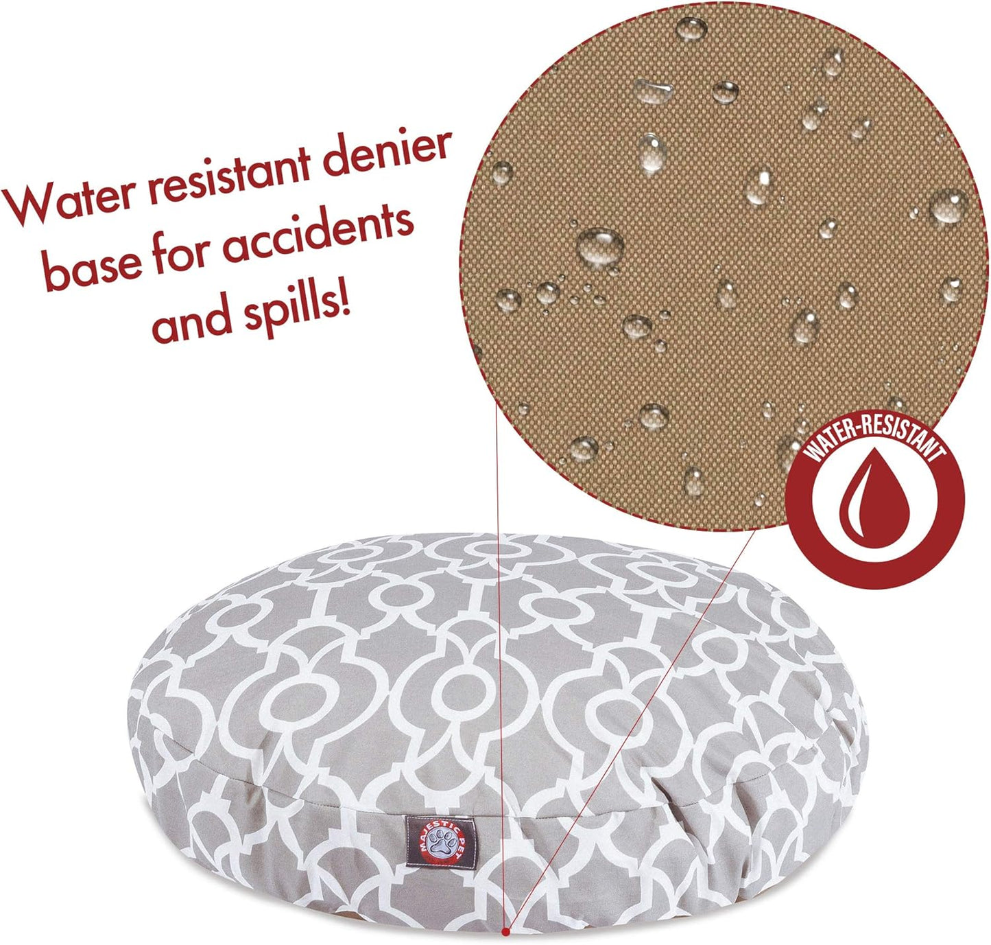 Majestic Pet Athens Gray Large Round Pet Bed
