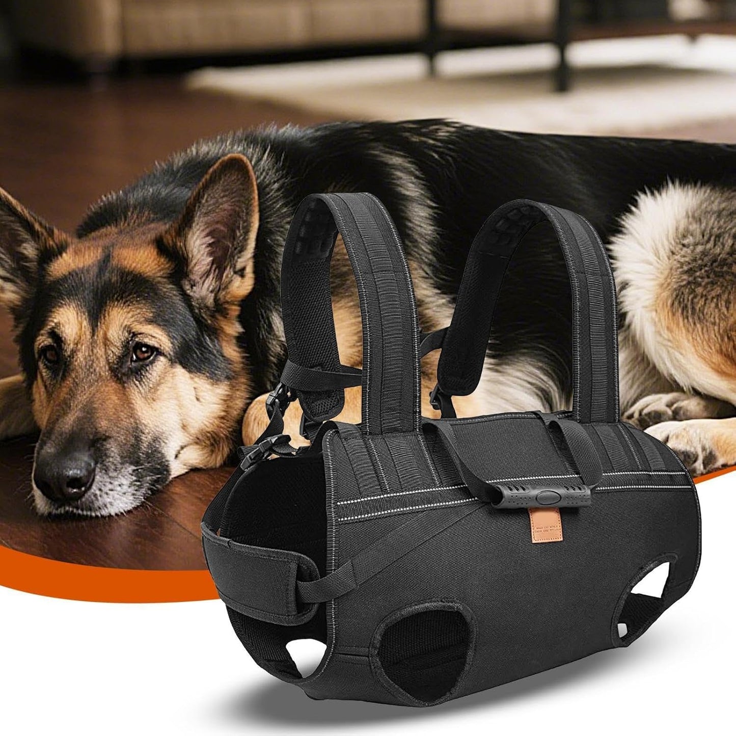 Dog Lifting Harness,Adjustable Lift Vest - Dog Support Harness | for Large Breed Senior Elderly Rehabilitation Mobility Aid Daily Walk Travel Hiking