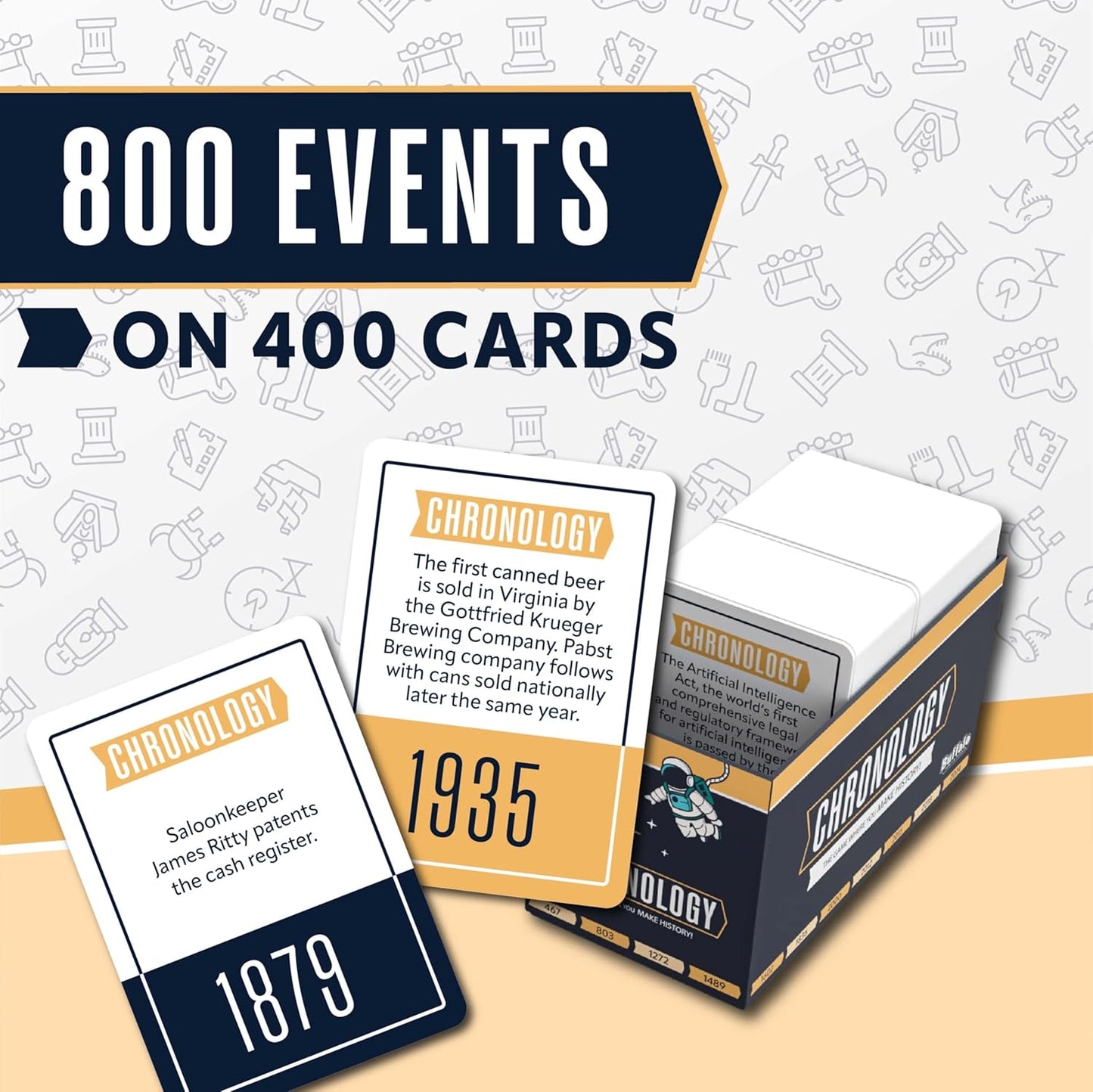 Buffalo Games - Chronology - The Game Where You Make History - Historical Timeline Trivia for 2+ Players, Ages 14+