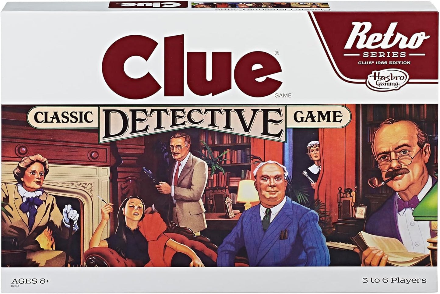 Hasbro Gaming Retro Series Clue 1986 Edition Board Game, Classic Mystery Game for Kids, Family Board Games for 3-6 Players, Ages 8+ (Amazon Exclusive)