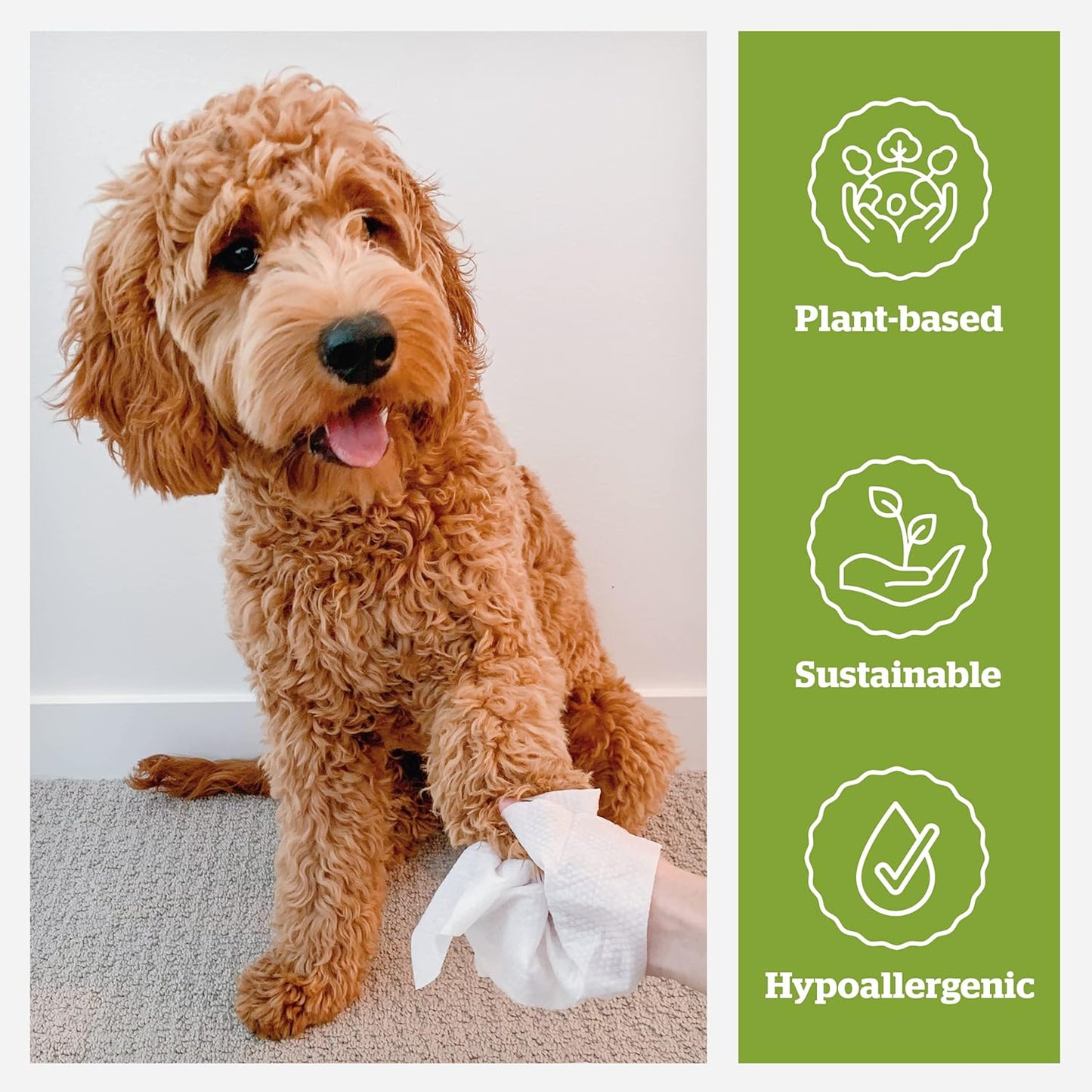 Pogi’s Dog Grooming Wipes – Hypoallergenic Pet Wipes for Paws, Body & Butt – Cleaning & Hydrating, Fragrance Free, 400-Count