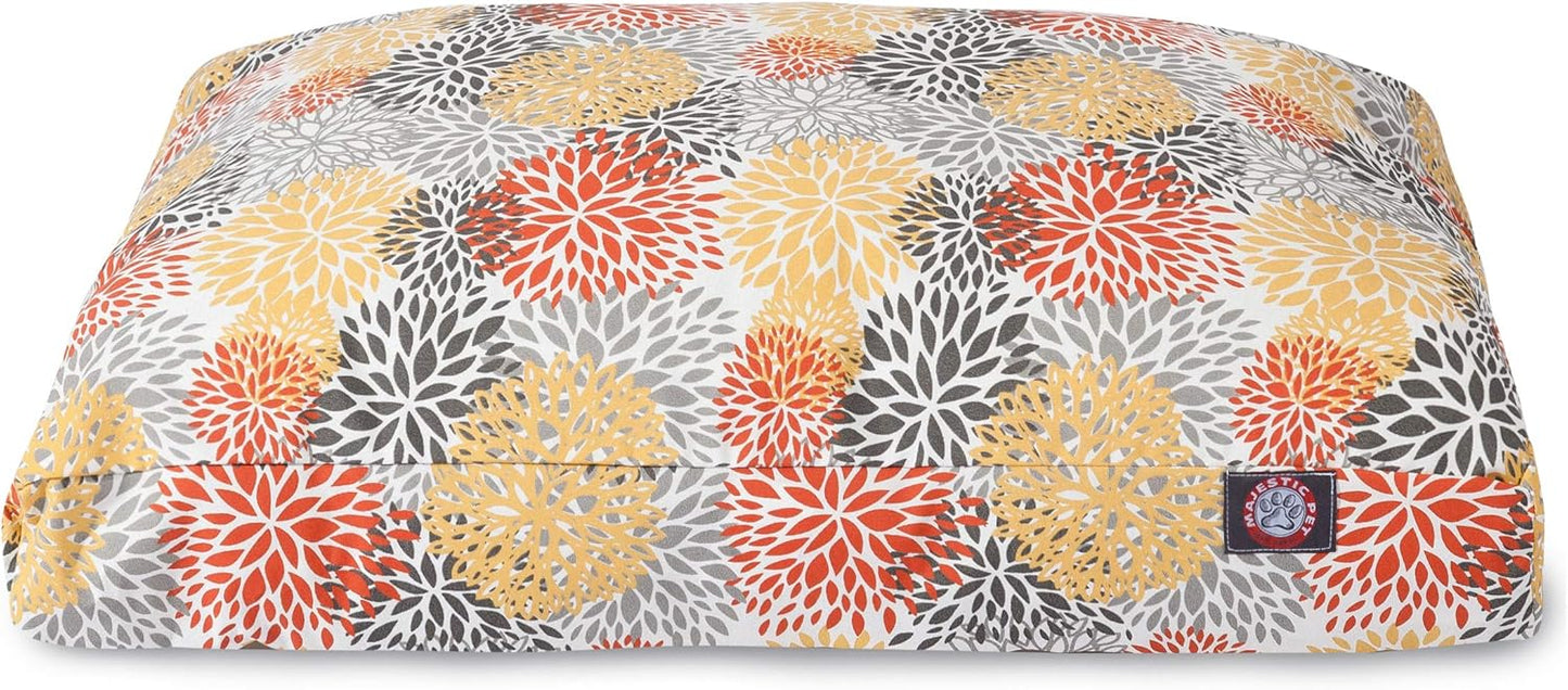 Majestic Pet Citrus Blooms Large Rectangle Pet Bed