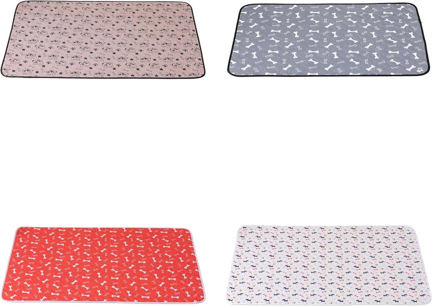 Washable Dog Mat with Quick Absorbing Polyester for Indoor Pet Nonslip Backing and Tear Design Absorbent Pet Training Pad